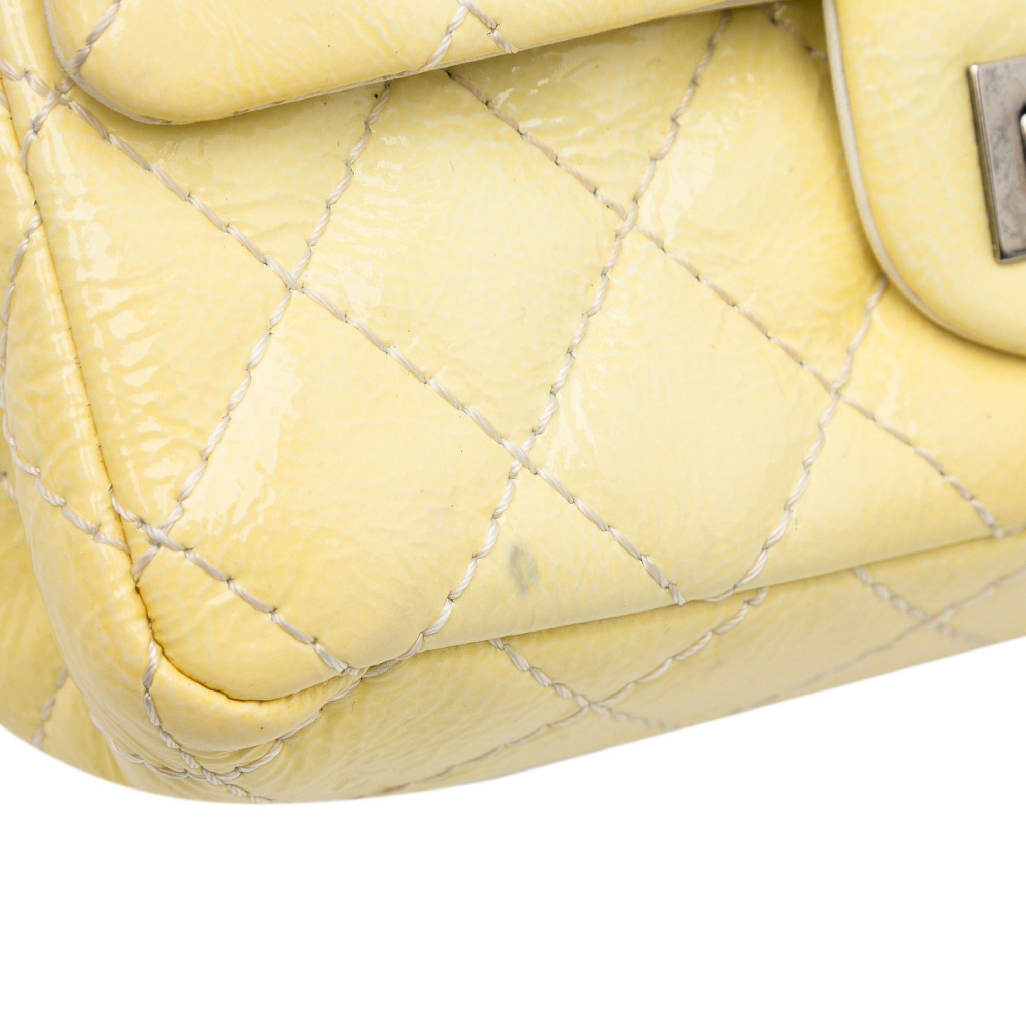 Chanel Chanel Mini Reissue 2.55 Patent Double Flap Yellow Size ONE SIZE - 12 Thumbnail
