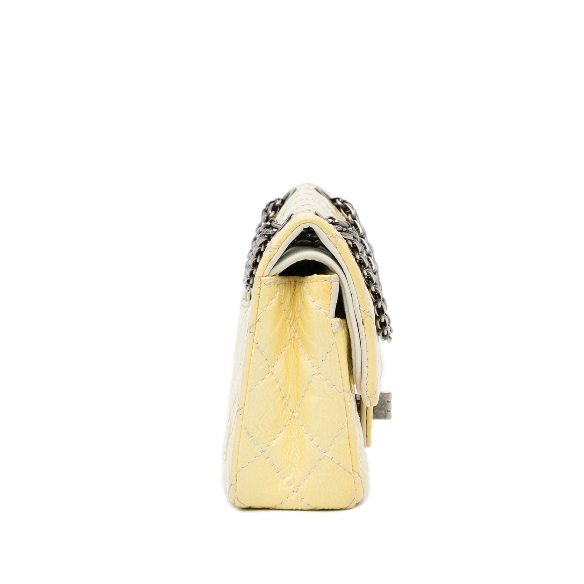 Chanel Chanel Mini Reissue 2.55 Patent Double Flap Yellow Size ONE SIZE - 4 Thumbnail