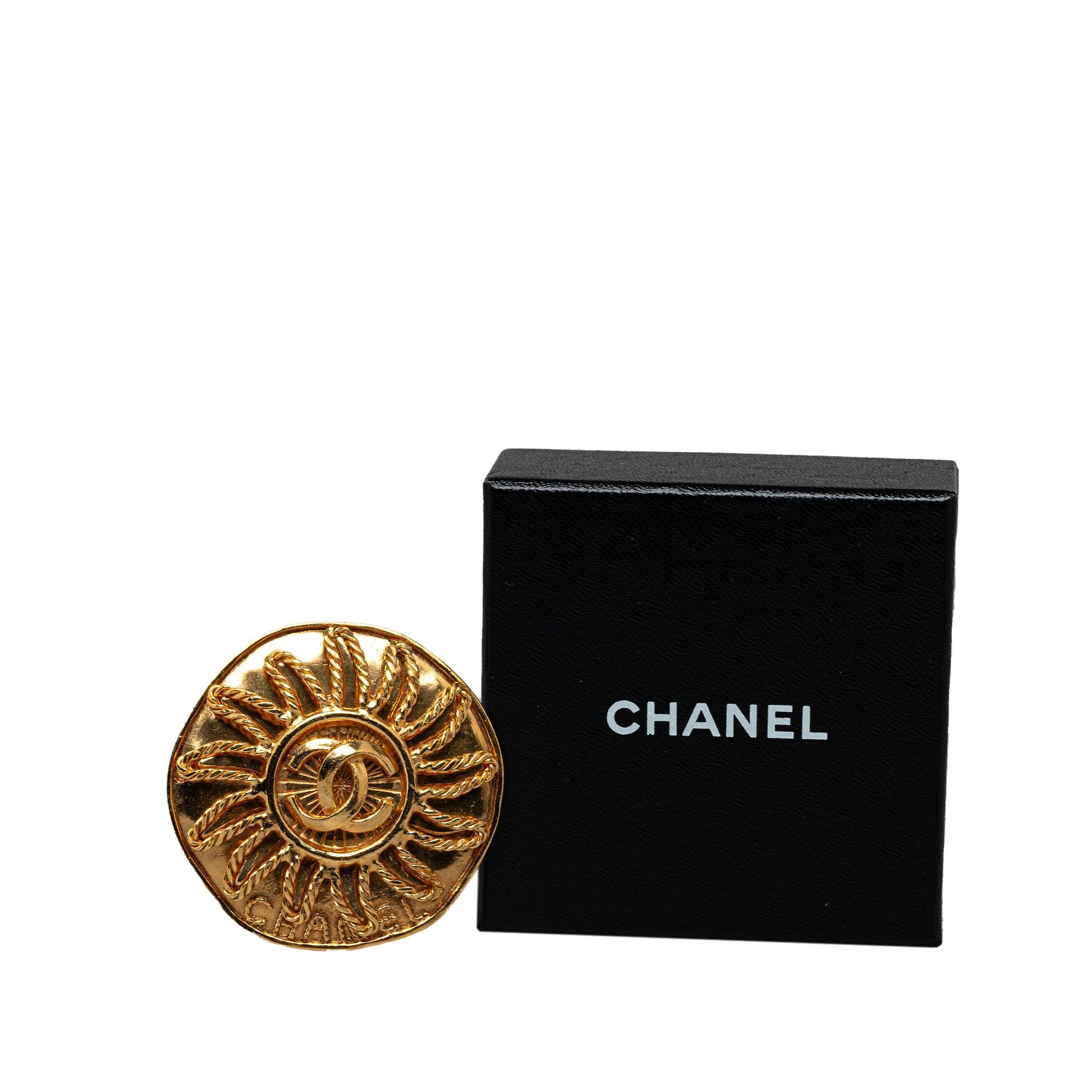 Chanel Chanel CC Brooch Gold Size ONE SIZE - 4 Thumbnail