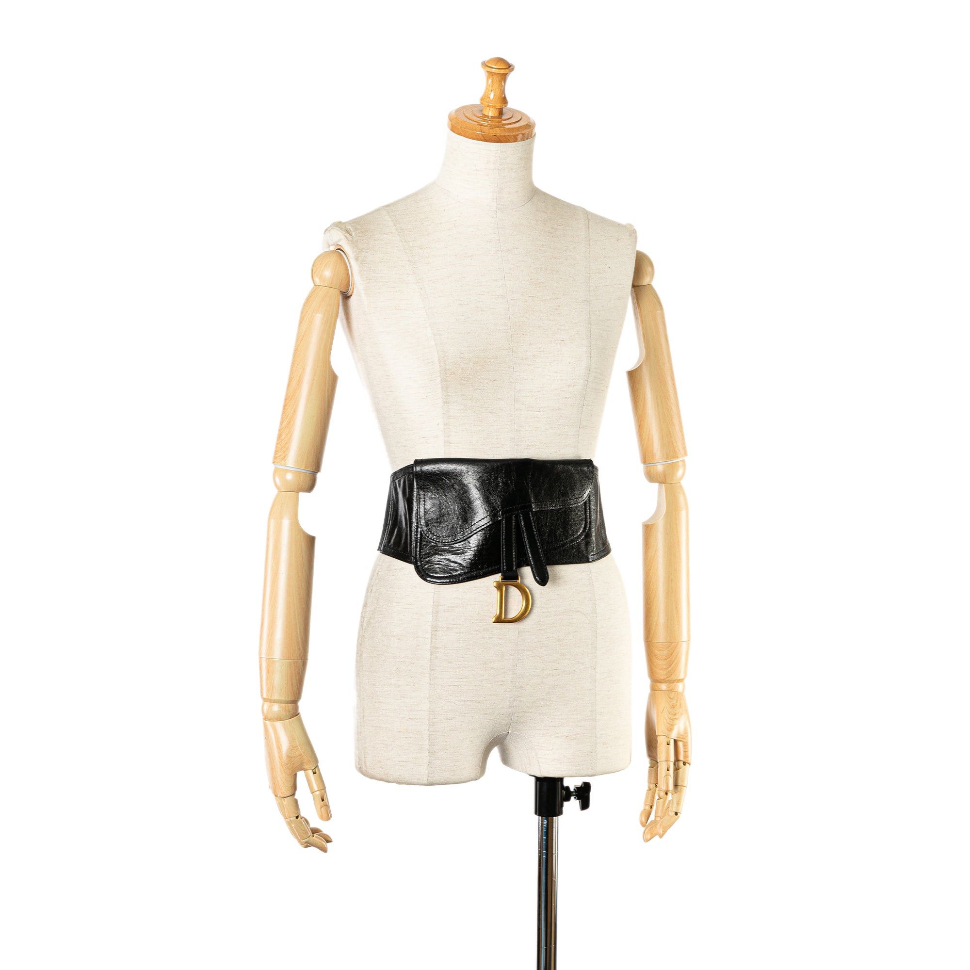 Dior Dior Crinkled Lambskin Saddle Belt Bag Black Size ONE SIZE - 8 Thumbnail