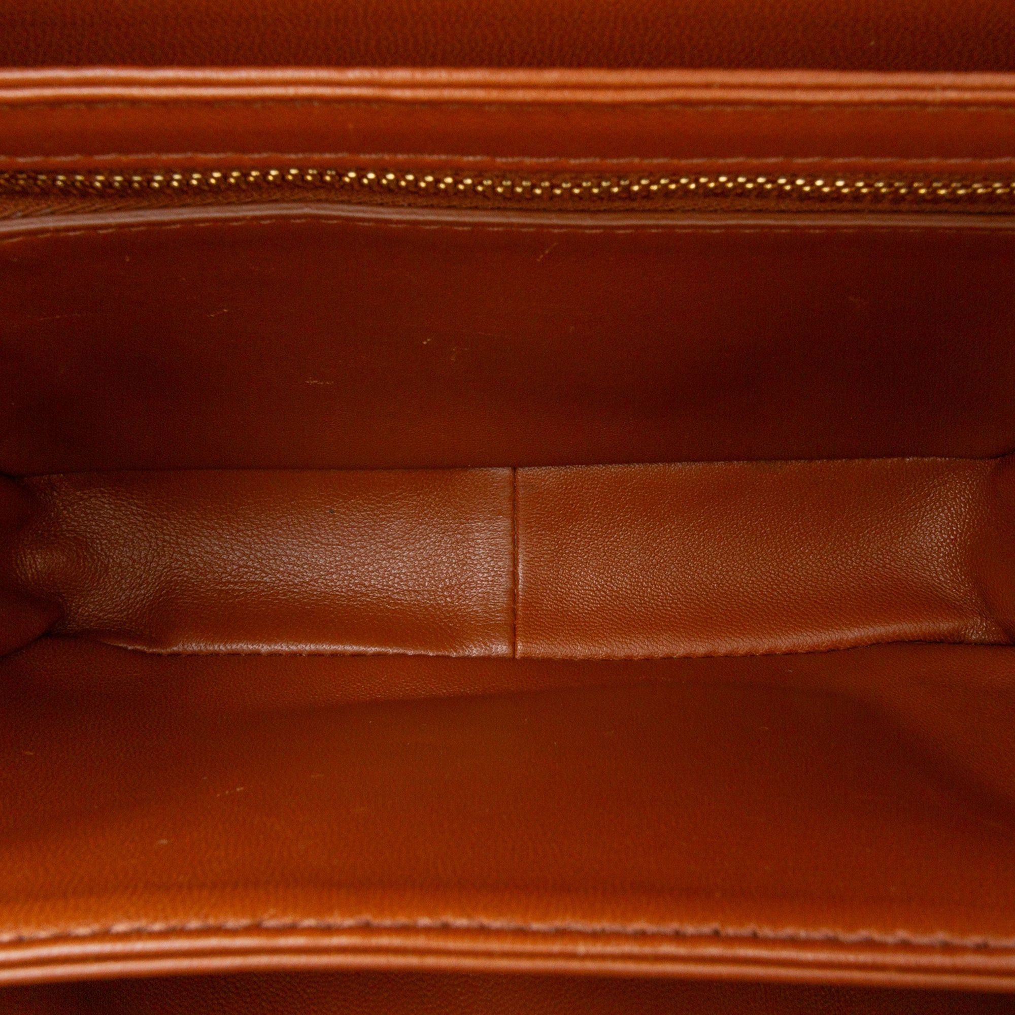 Celine Celine Teen Coated Canvas Triomphe Crossbody Brown Size ONE SIZE - 5 Thumbnail