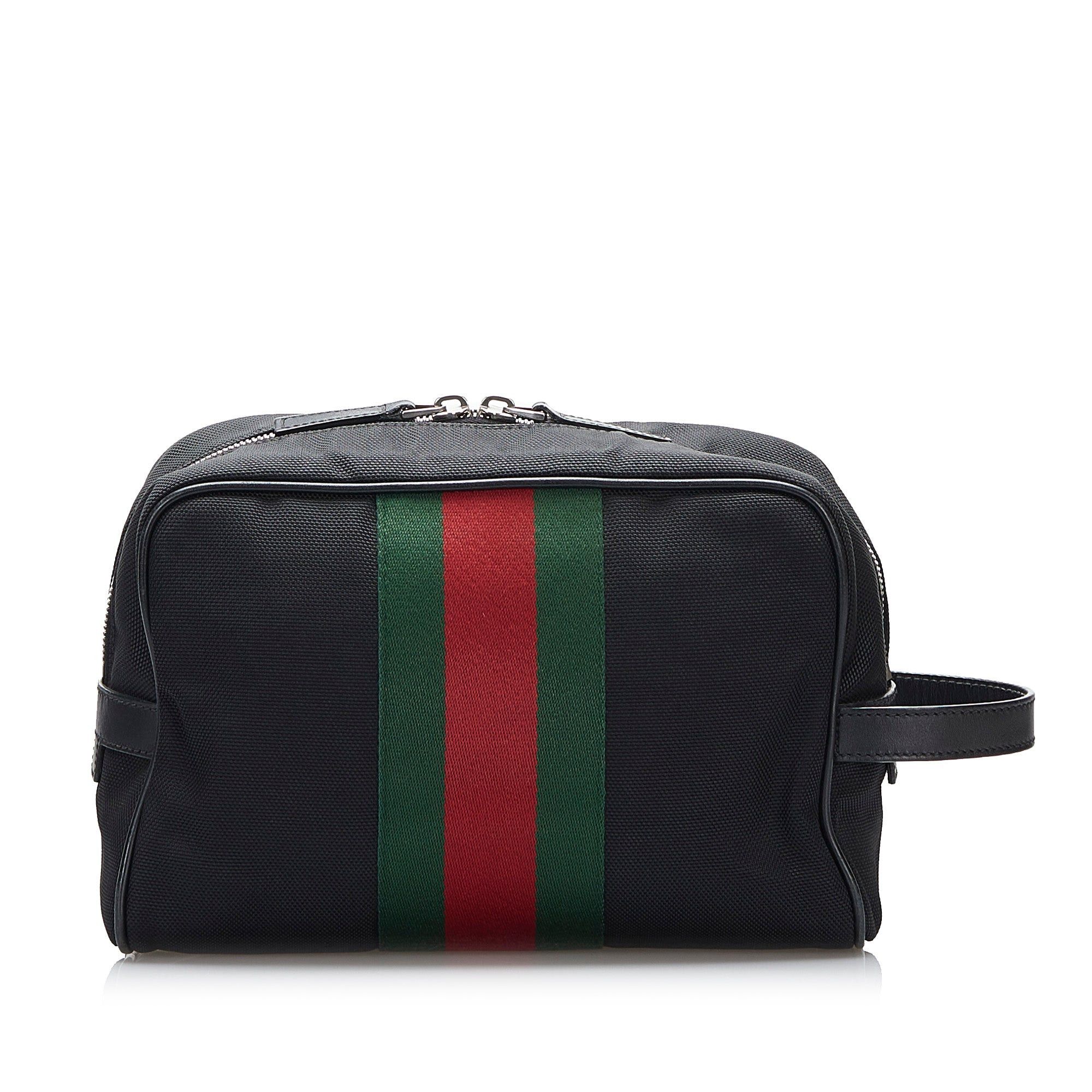 Gucci Gucci Techno Web Canvas Clutch Black Size ONE SIZE - 3 Thumbnail