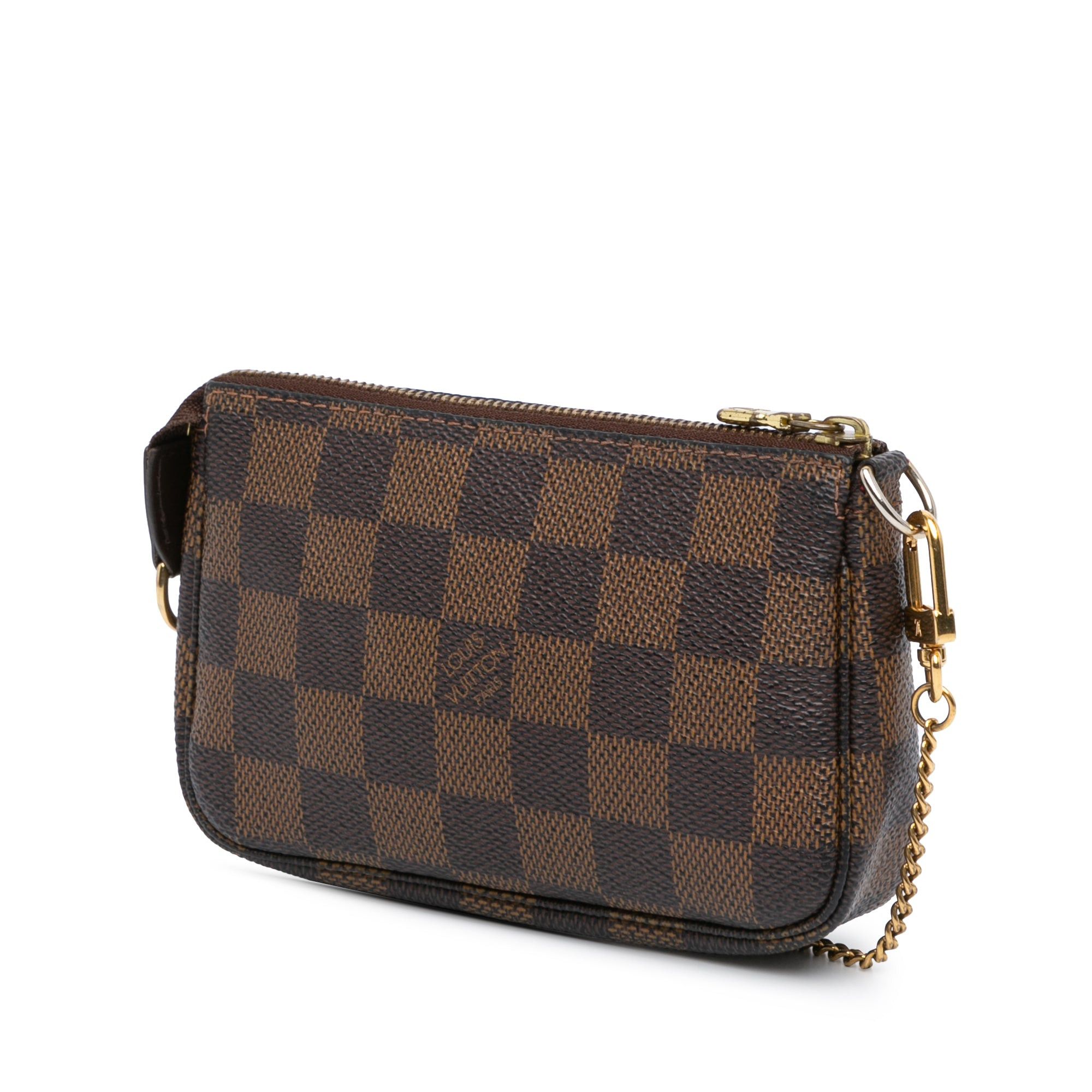 Louis Vuitton Louis Vuitton Damier Ebene Mini Pochette Accessories Brown Size ONE SIZE - 2 Thumbnail