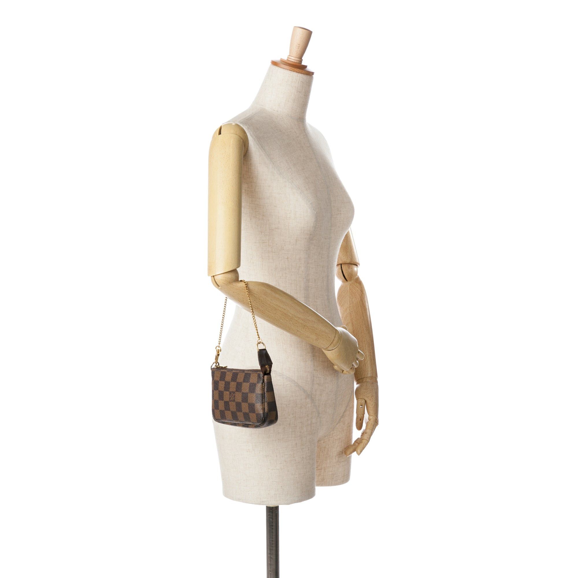 Louis Vuitton Louis Vuitton Damier Ebene Mini Pochette Accessories Brown Size ONE SIZE - 8 Thumbnail