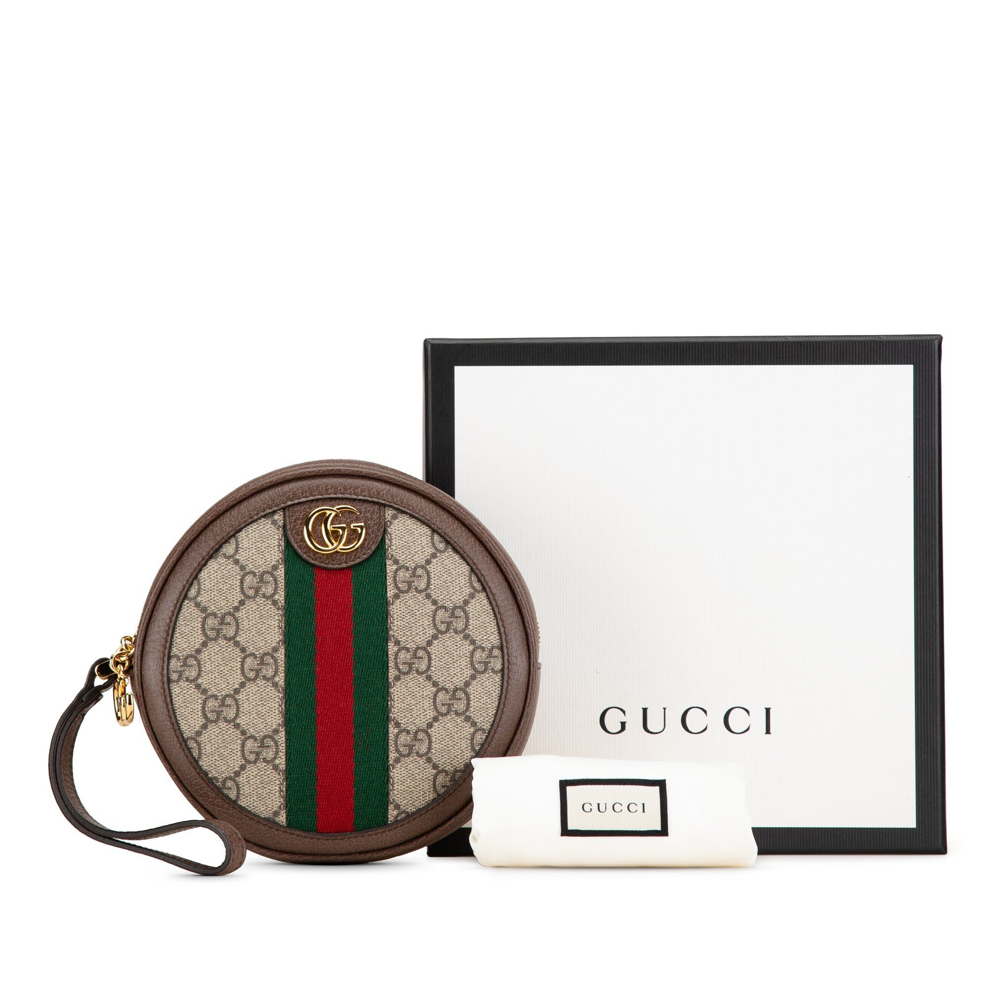 Gucci Gucci GG Supreme Ophidia Round Clutch Brown Size ONE SIZE - 8 Thumbnail