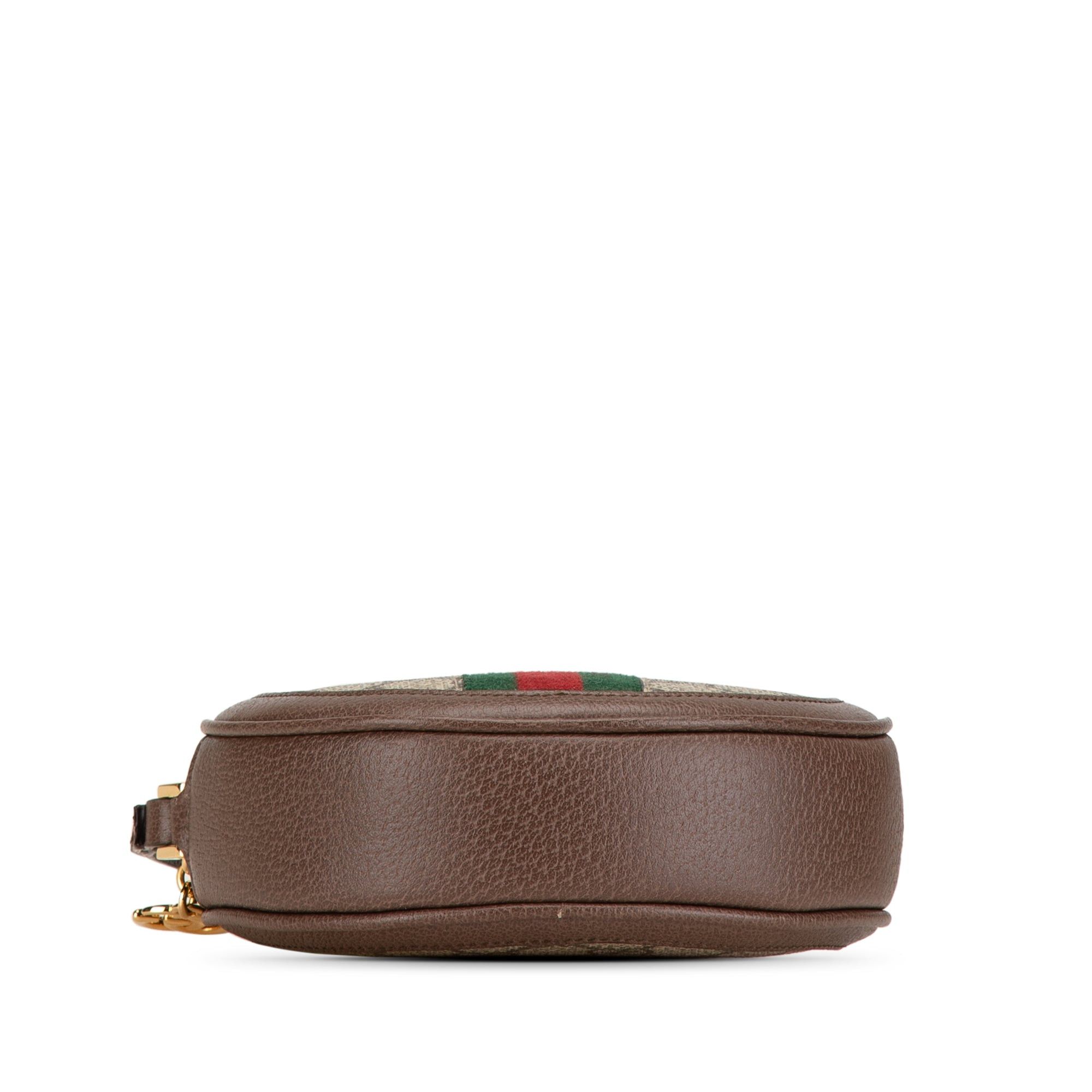 Gucci Gucci GG Supreme Ophidia Round Clutch Brown Size ONE SIZE - 3 Thumbnail