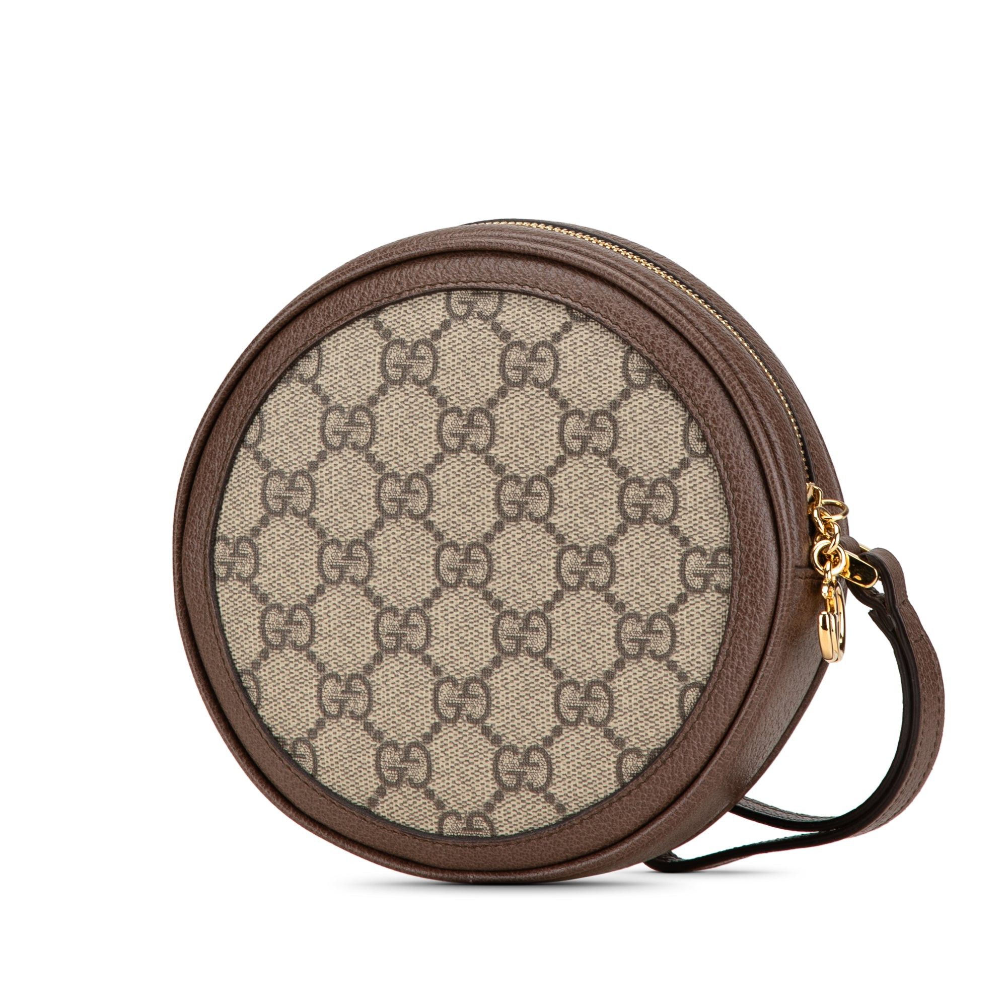 Gucci Gucci GG Supreme Ophidia Round Clutch Brown Size ONE SIZE - 2 Thumbnail