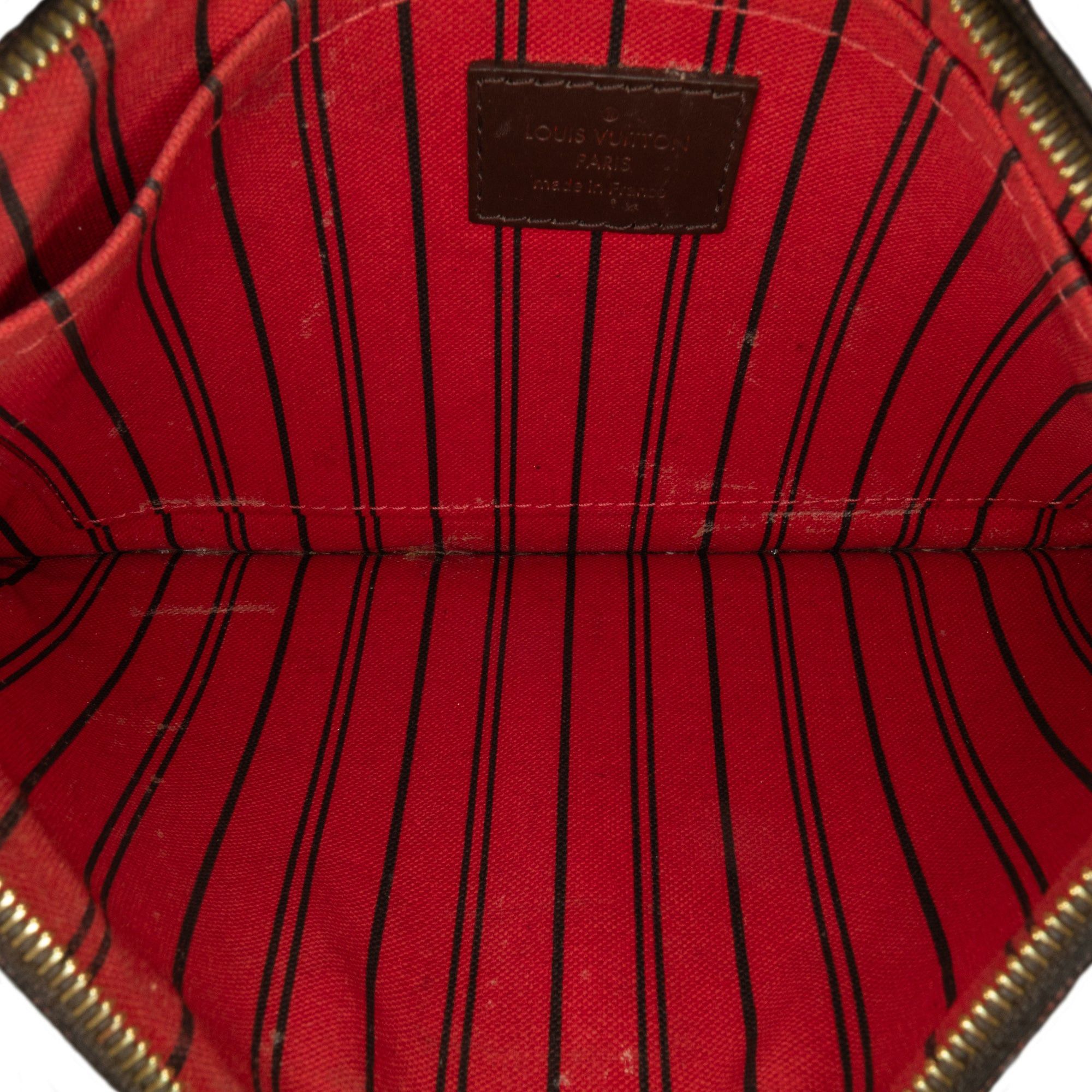 Louis Vuitton Louis Vuitton Damier Ebene Neverfull Pouch Brown Size ONE SIZE - 4 Thumbnail