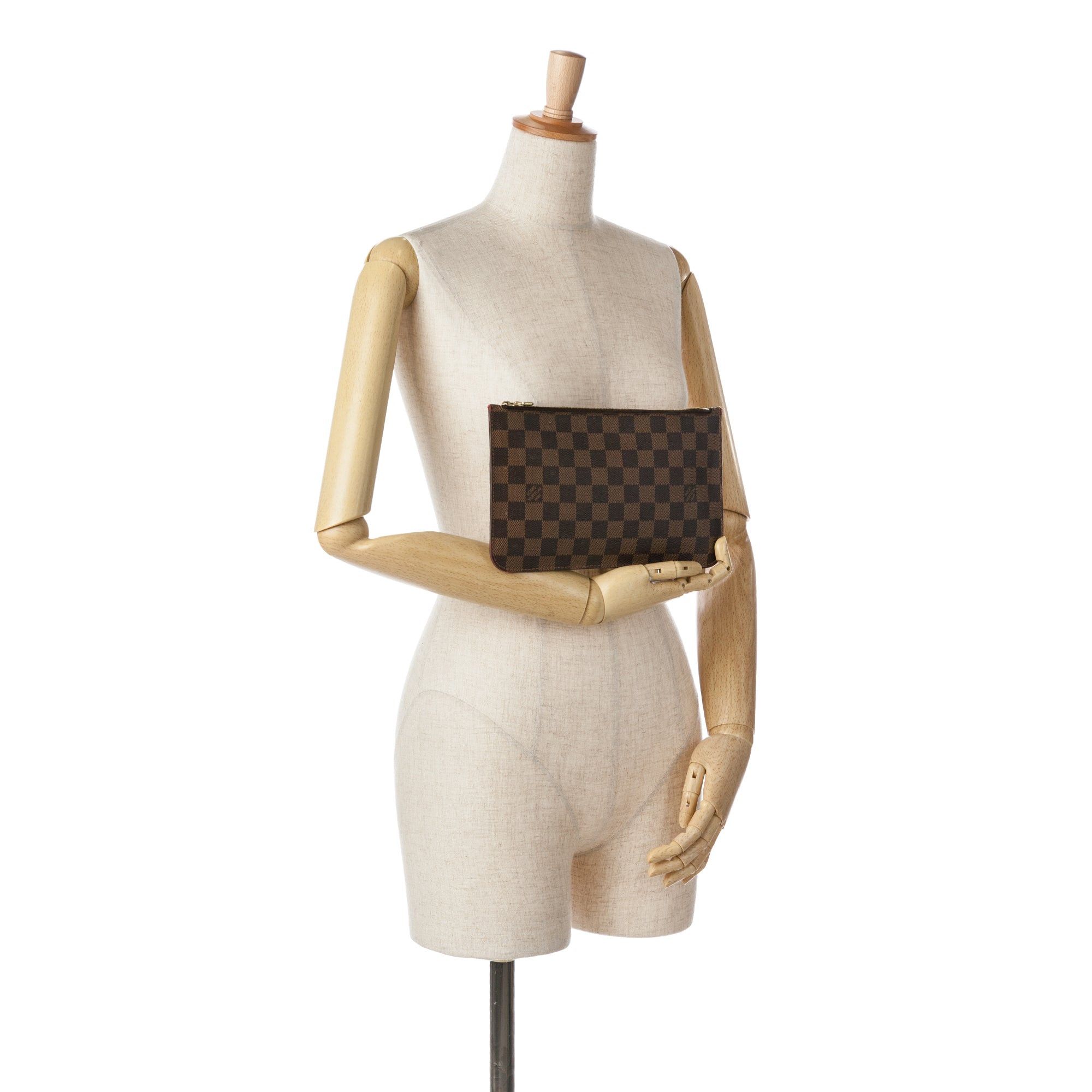 Louis Vuitton Louis Vuitton Damier Ebene Neverfull Pouch Brown Size ONE SIZE - 7 Thumbnail
