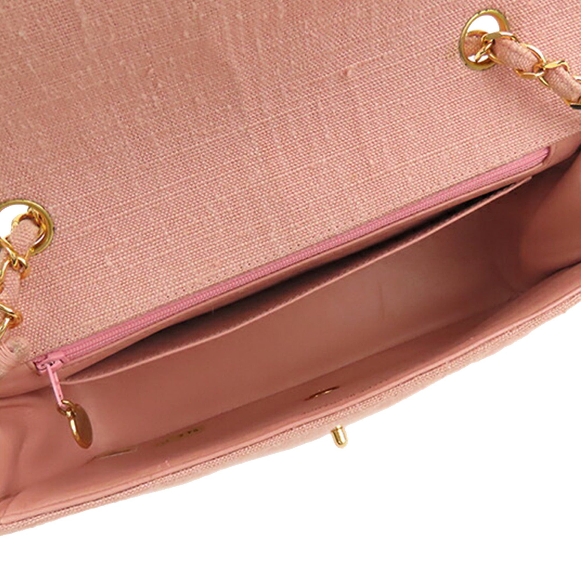 Chanel Chanel Medium Linen Diana Flap Pink Size ONE SIZE - 4 Thumbnail