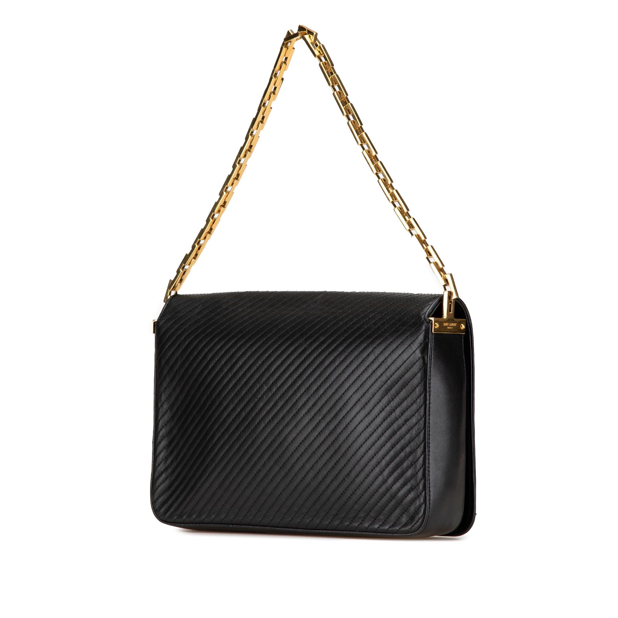 Saint Laurent Paris Saint Laurent Quilted Lambskin Babylone Flap Shoulder Bag Black Size ONE SIZE - 2 Thumbnail
