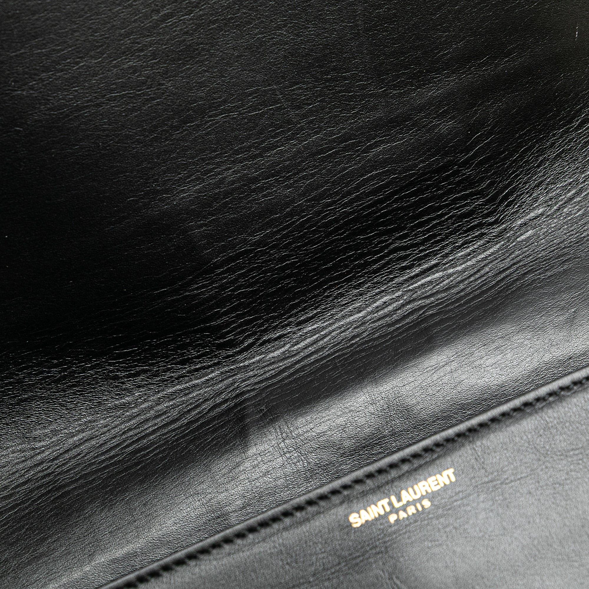 Saint Laurent Paris Saint Laurent Quilted Lambskin Babylone Flap Shoulder Bag Black Size ONE SIZE - 8 Thumbnail
