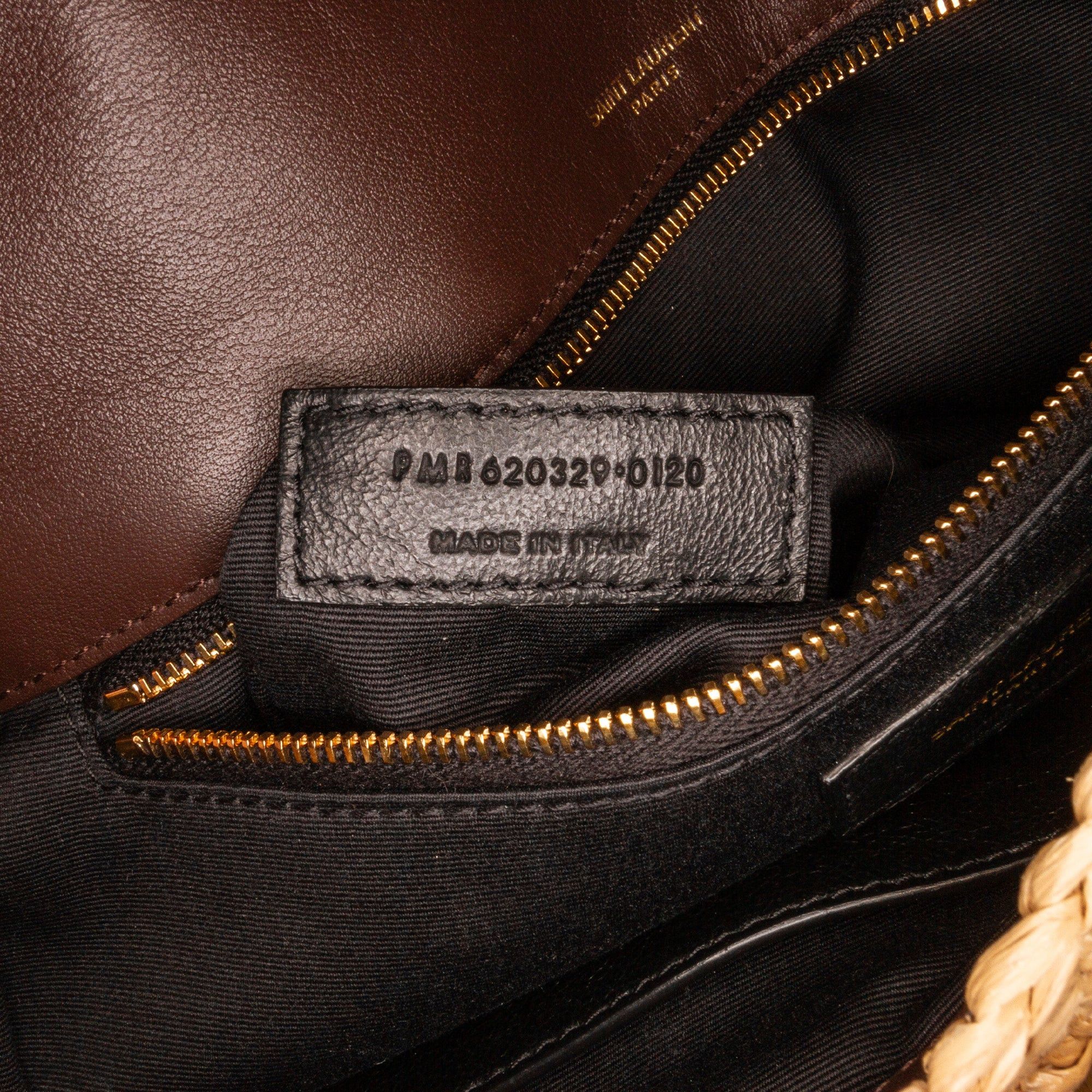 Saint Laurent Paris Saint Laurent Raffia Niki Shoulder Bag Brown Size ONE SIZE - 8 Thumbnail