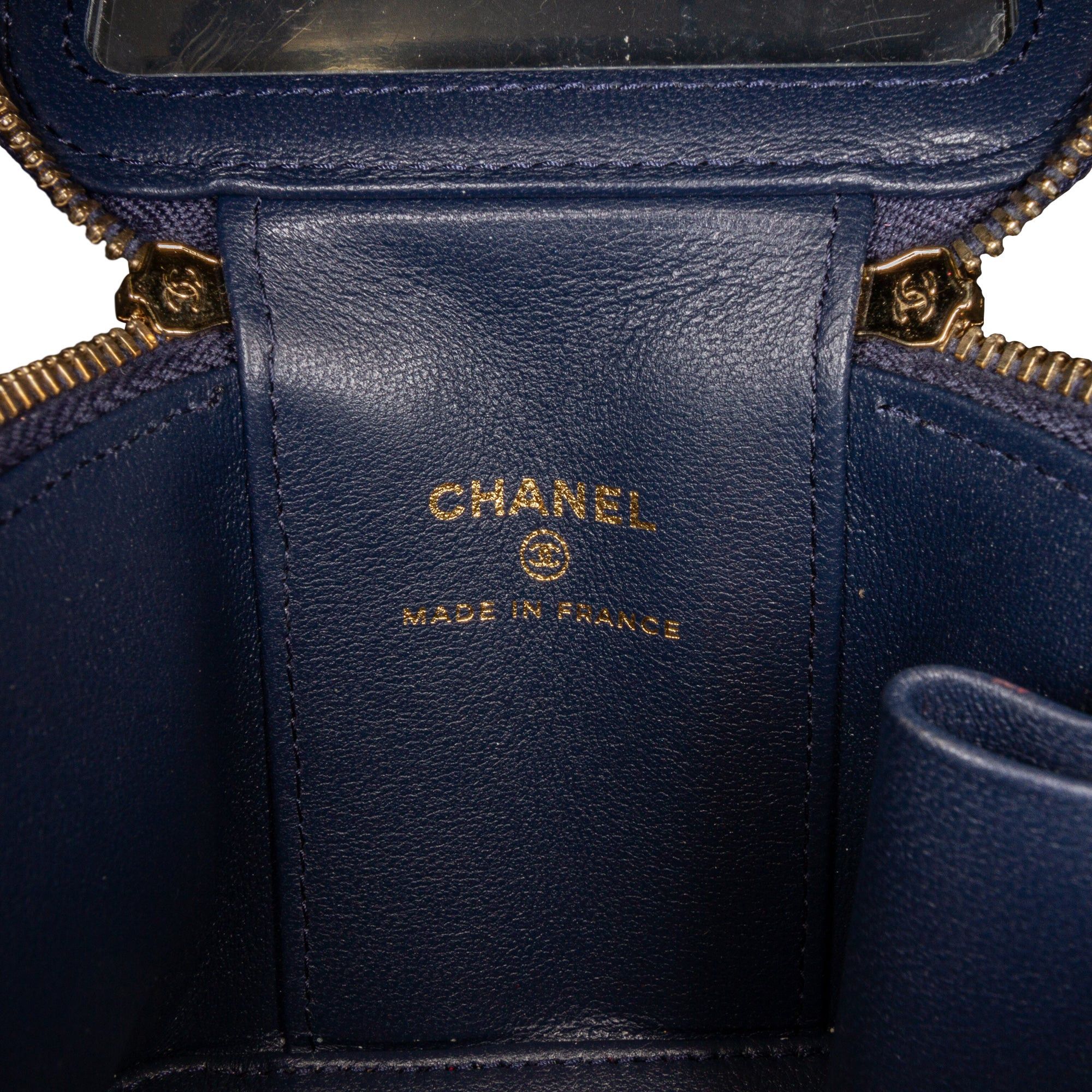 Chanel Chanel Small Lambskin Top Handle Vanity Bag Blue Size ONE SIZE - 7 Thumbnail