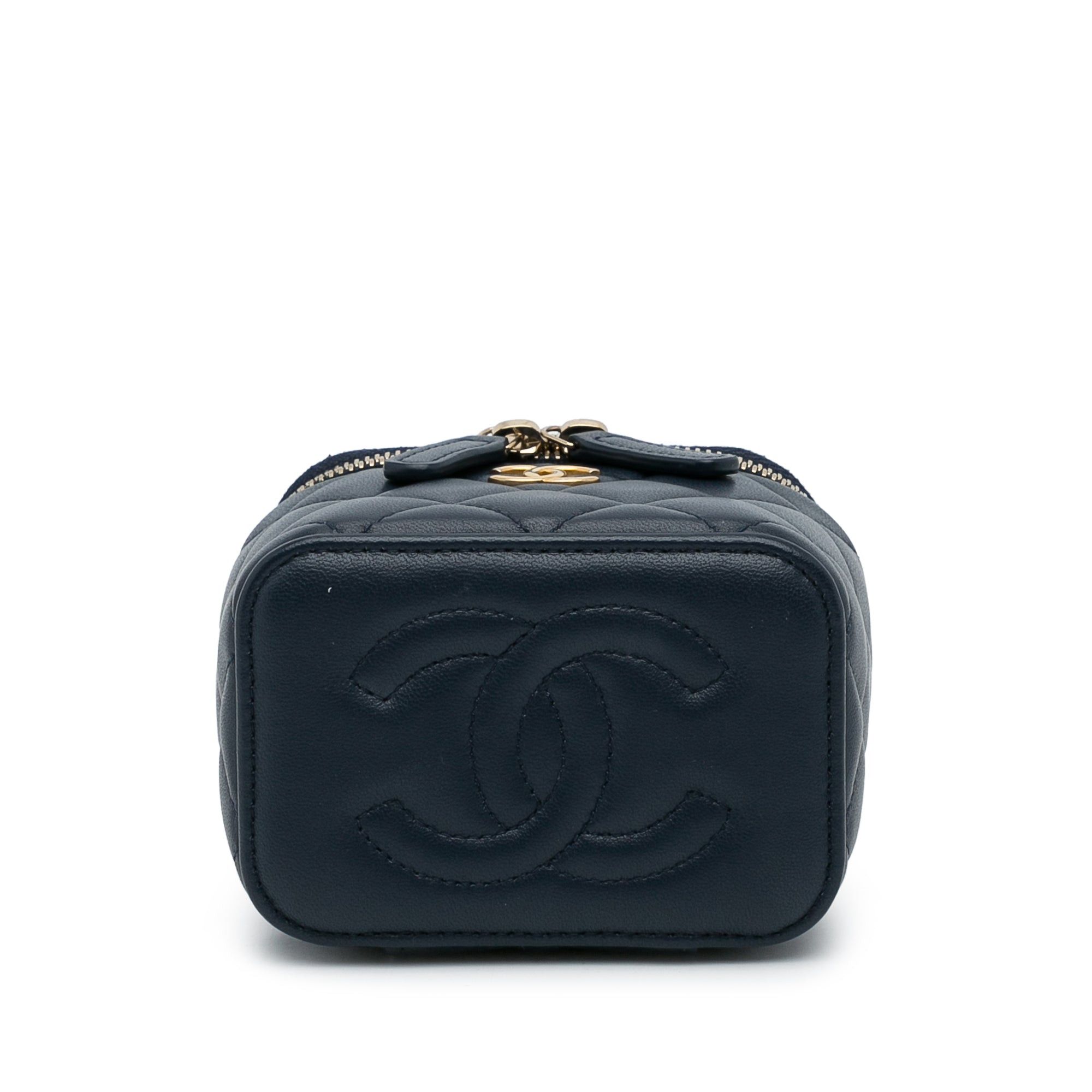 Chanel Chanel Small Lambskin Top Handle Vanity Bag Blue Size ONE SIZE - 5 Thumbnail