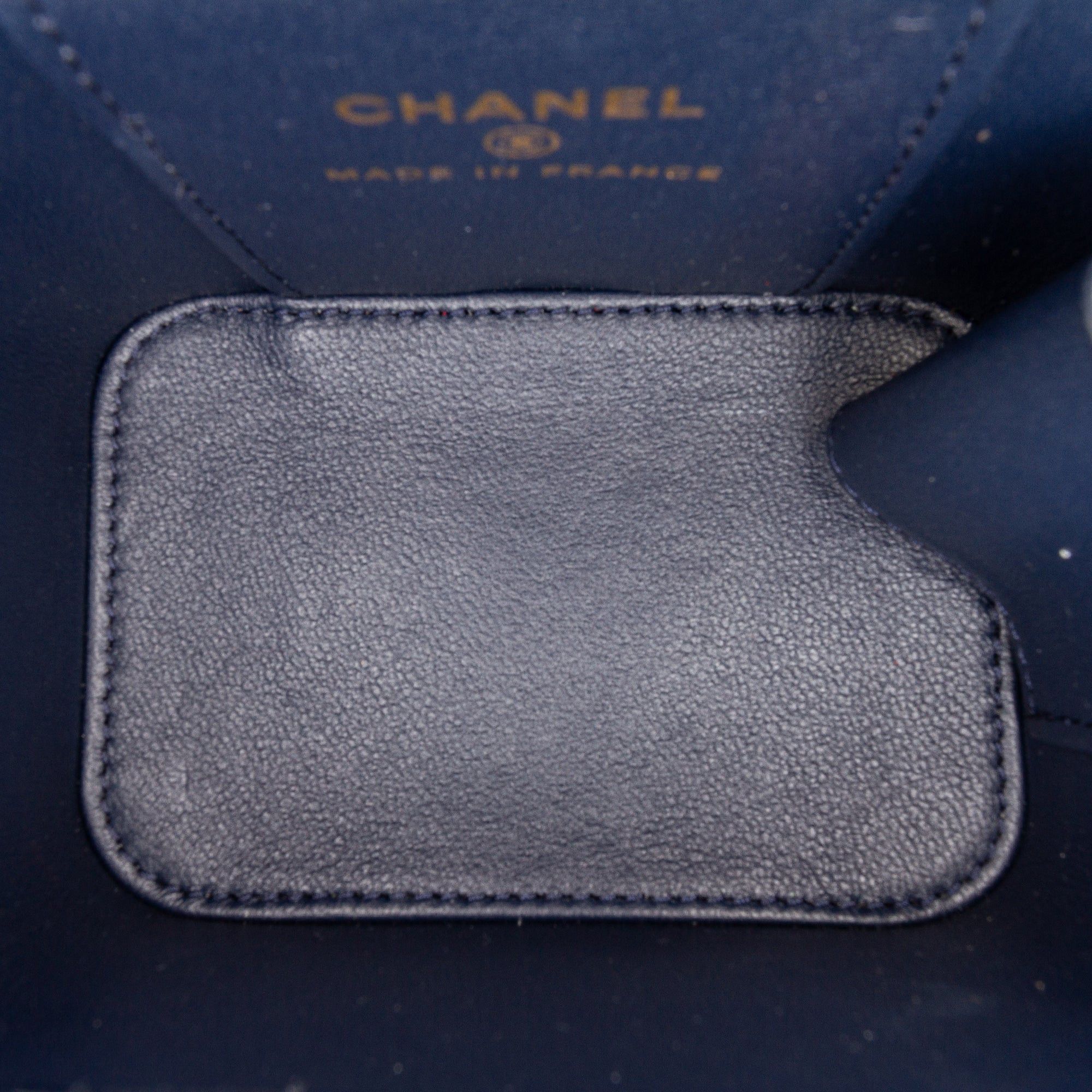 Chanel Chanel Small Lambskin Top Handle Vanity Bag Blue Size ONE SIZE - 6 Thumbnail