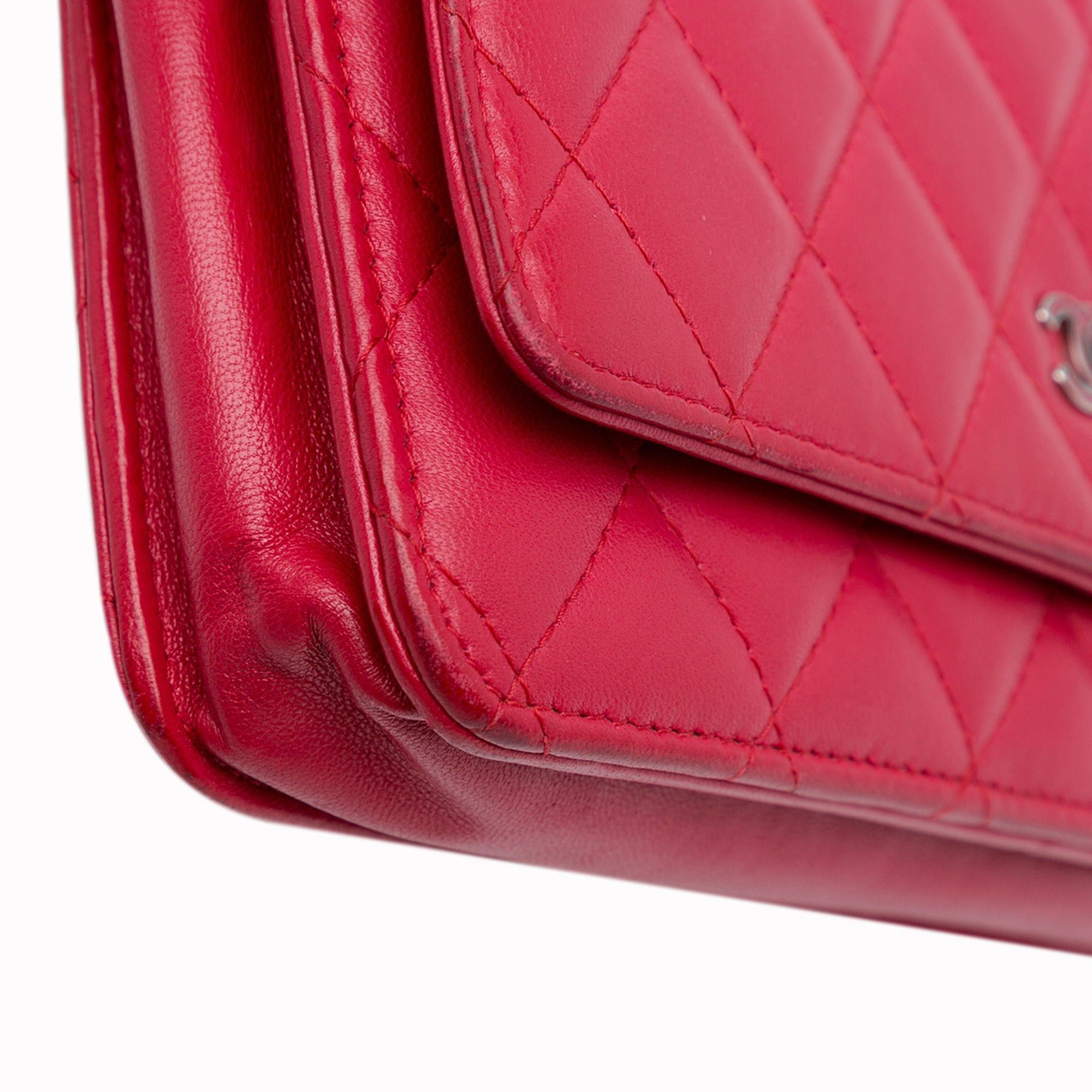 Chanel Chanel Classic Lambskin Wallet on Chain Pink Size ONE SIZE - 11 Thumbnail