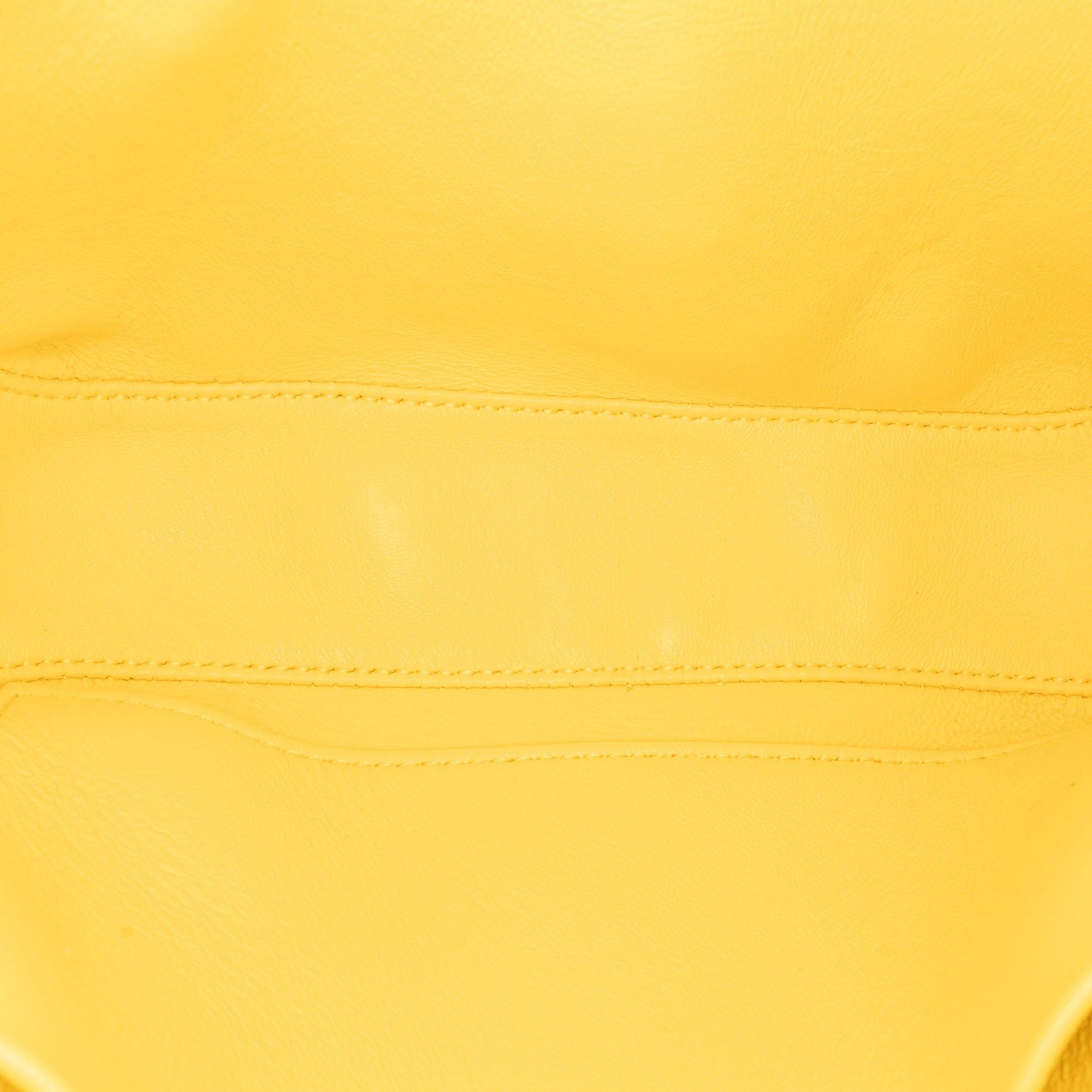 Celine Celine Teen Shiny Calfskin Triomphe Crossbody Yellow Size ONE SIZE - 5 Thumbnail