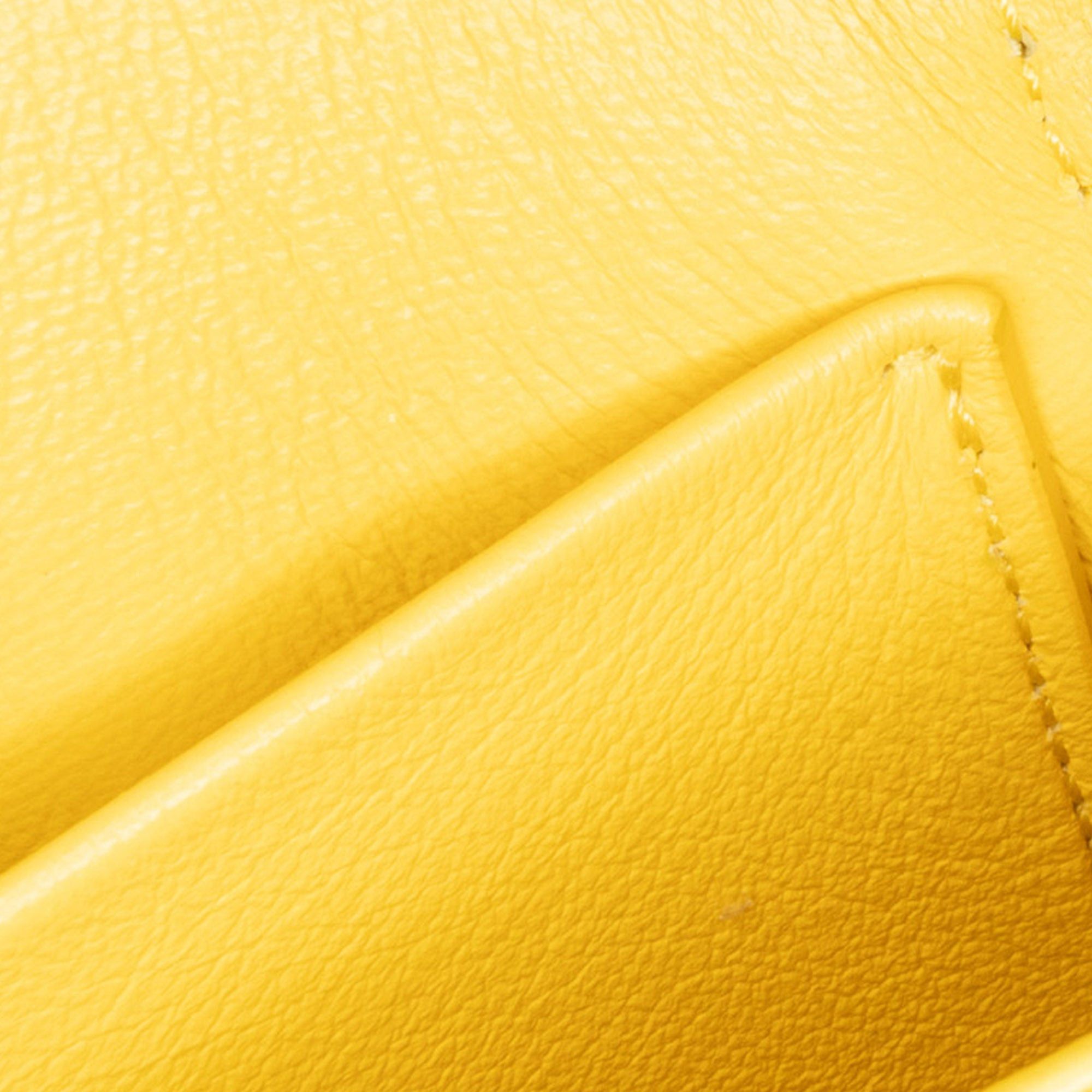 Celine Celine Teen Shiny Calfskin Triomphe Crossbody Yellow Size ONE SIZE - 12 Thumbnail