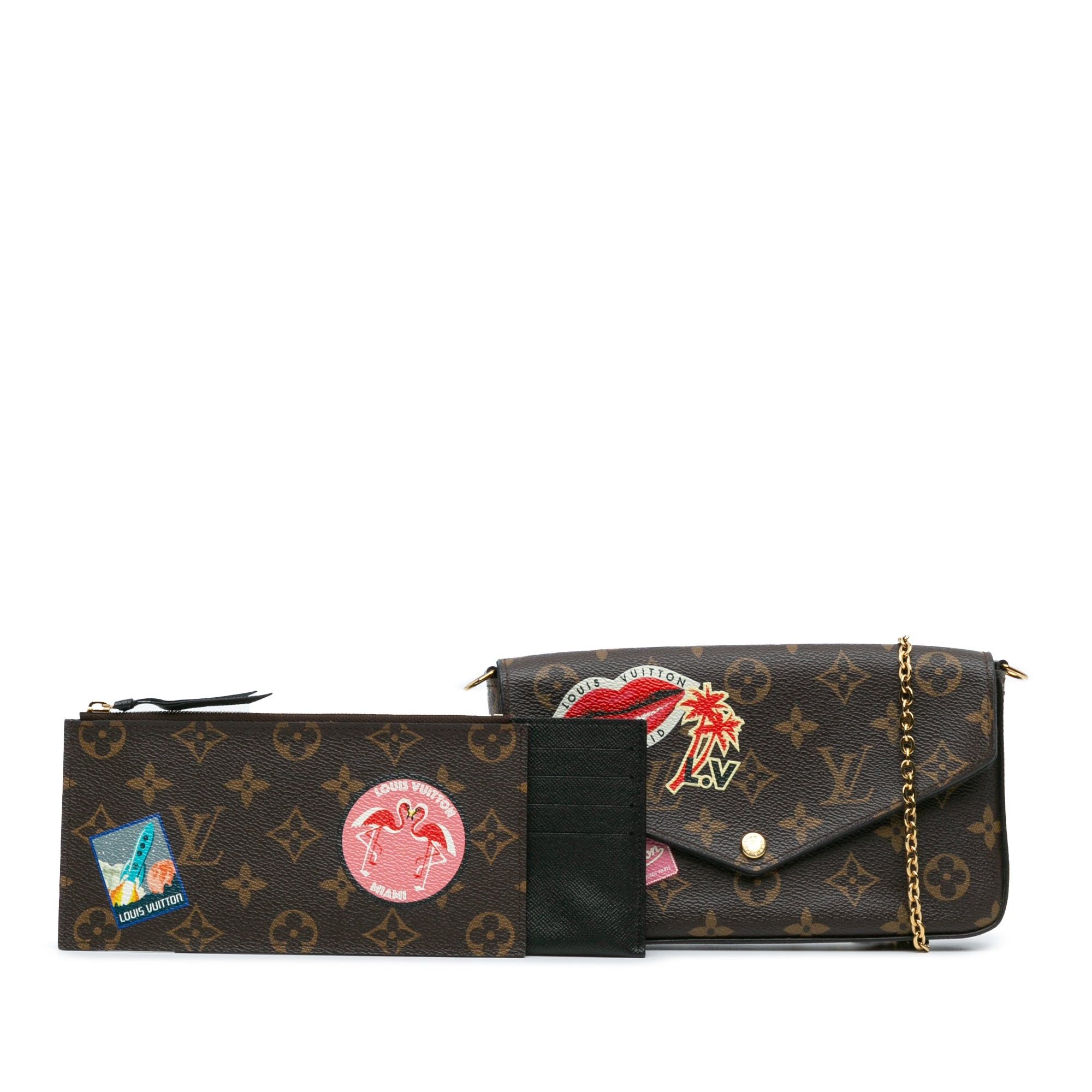 Louis Vuitton Louis Vuitton Monogram World Tour Pochette Felicie Brown Size ONE SIZE - 9 Thumbnail