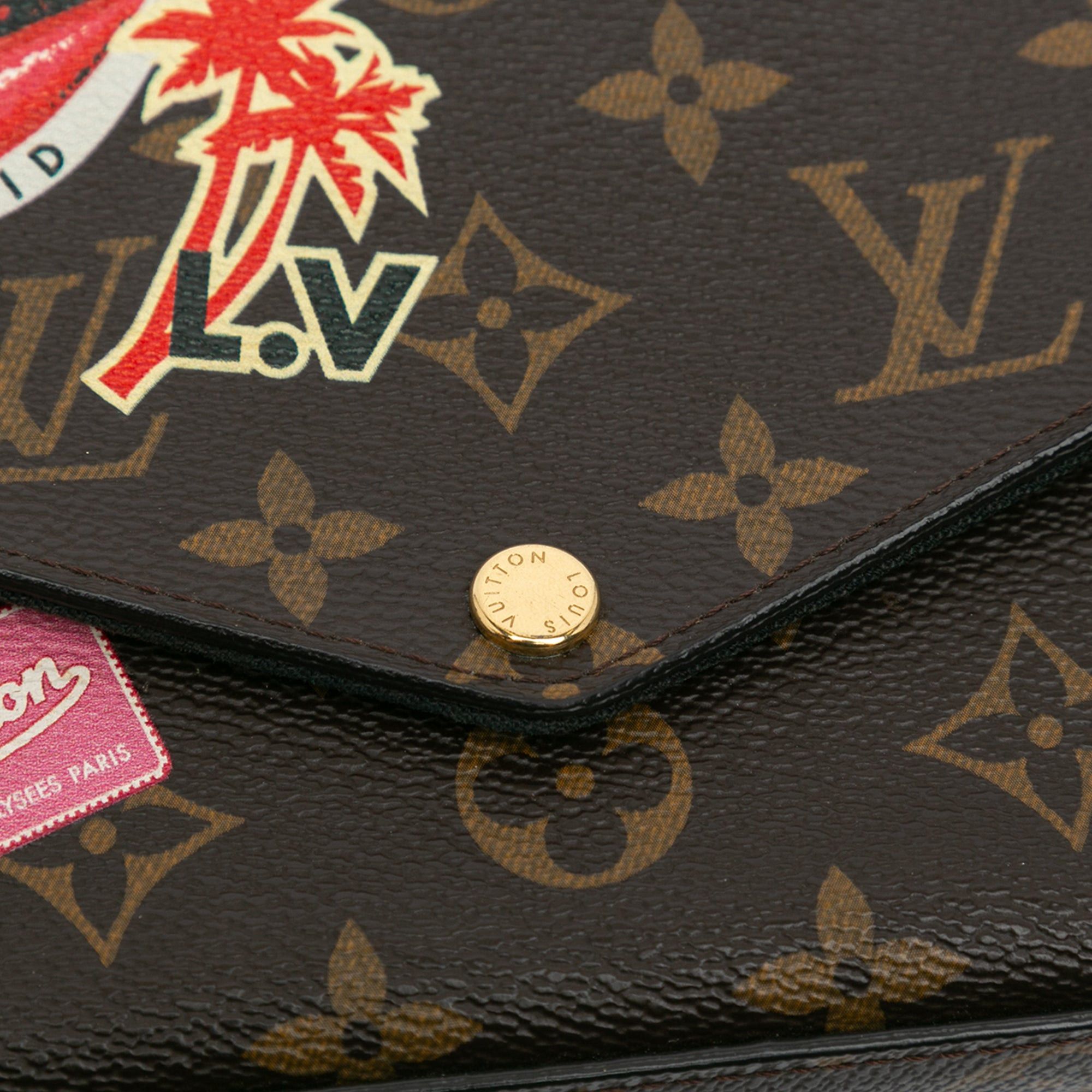 Louis Vuitton Louis Vuitton Monogram World Tour Pochette Felicie Brown Size ONE SIZE - 7 Thumbnail