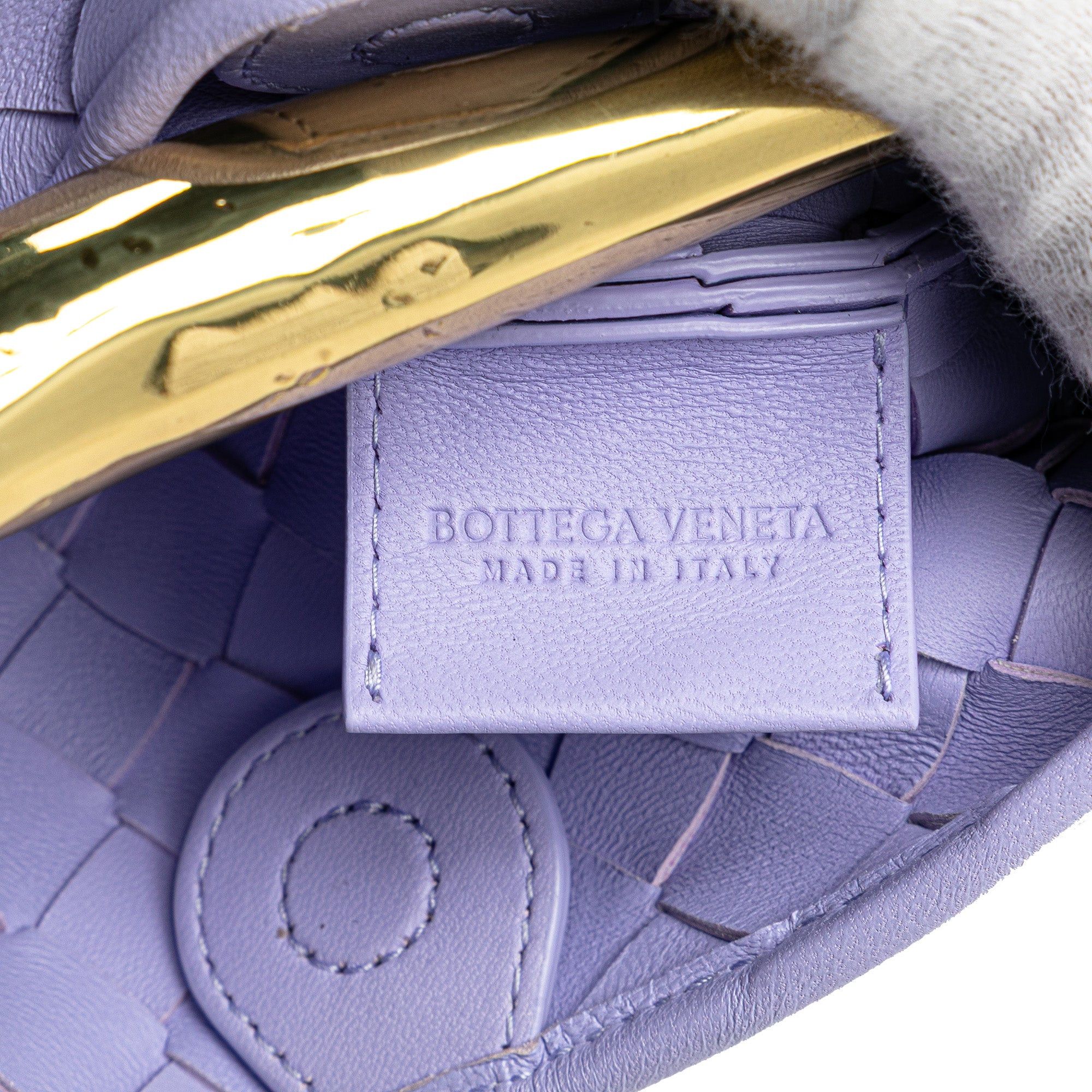 Bottega Veneta Bottega Veneta Baby Lambskin Intrecciato Sardine Bag Purple Size ONE SIZE - 5 Thumbnail