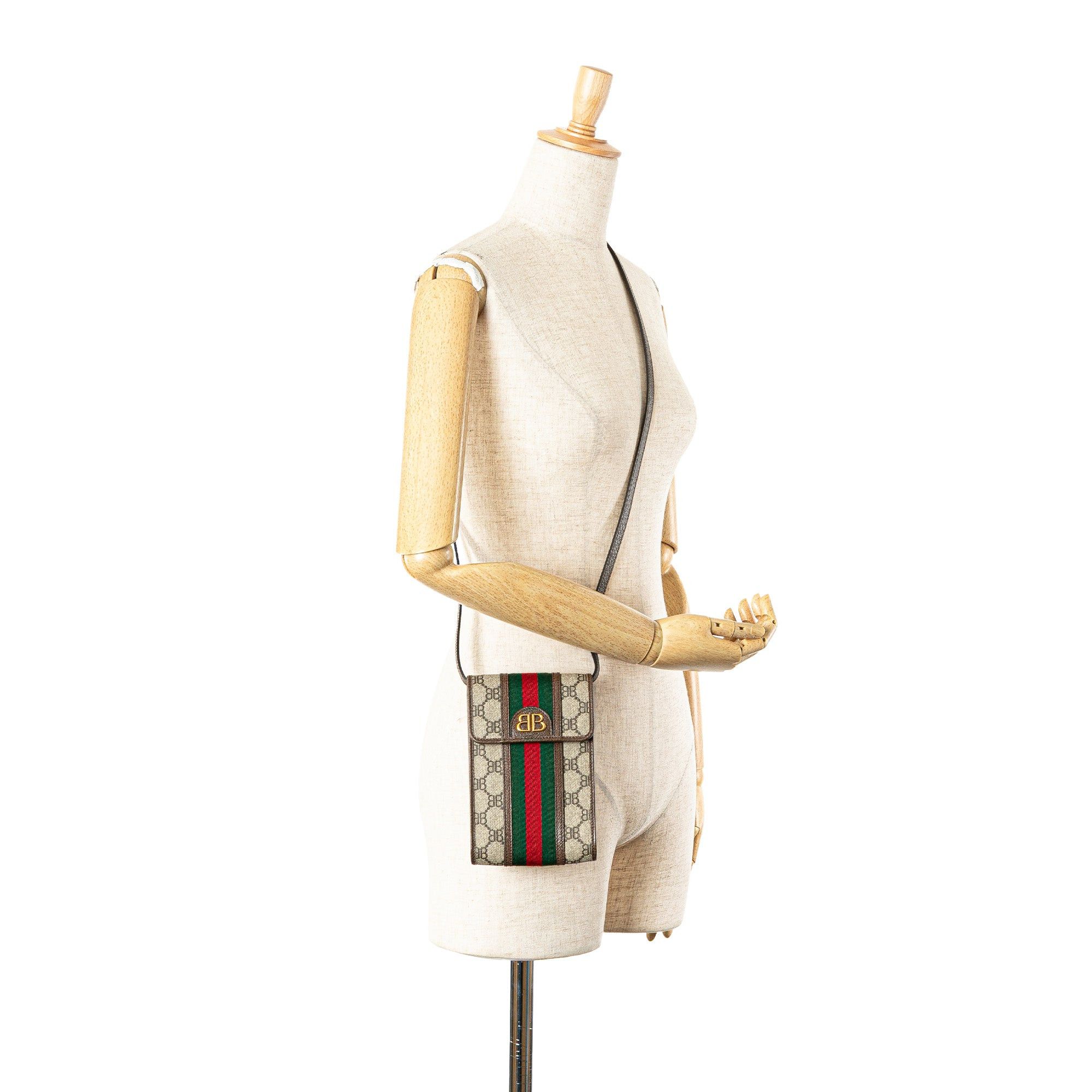 Gucci Gucci Hacker Project Balenciaga BB Supreme Ophidia Phone Case Crossbody Brown Size ONE SIZE - 10 Thumbnail