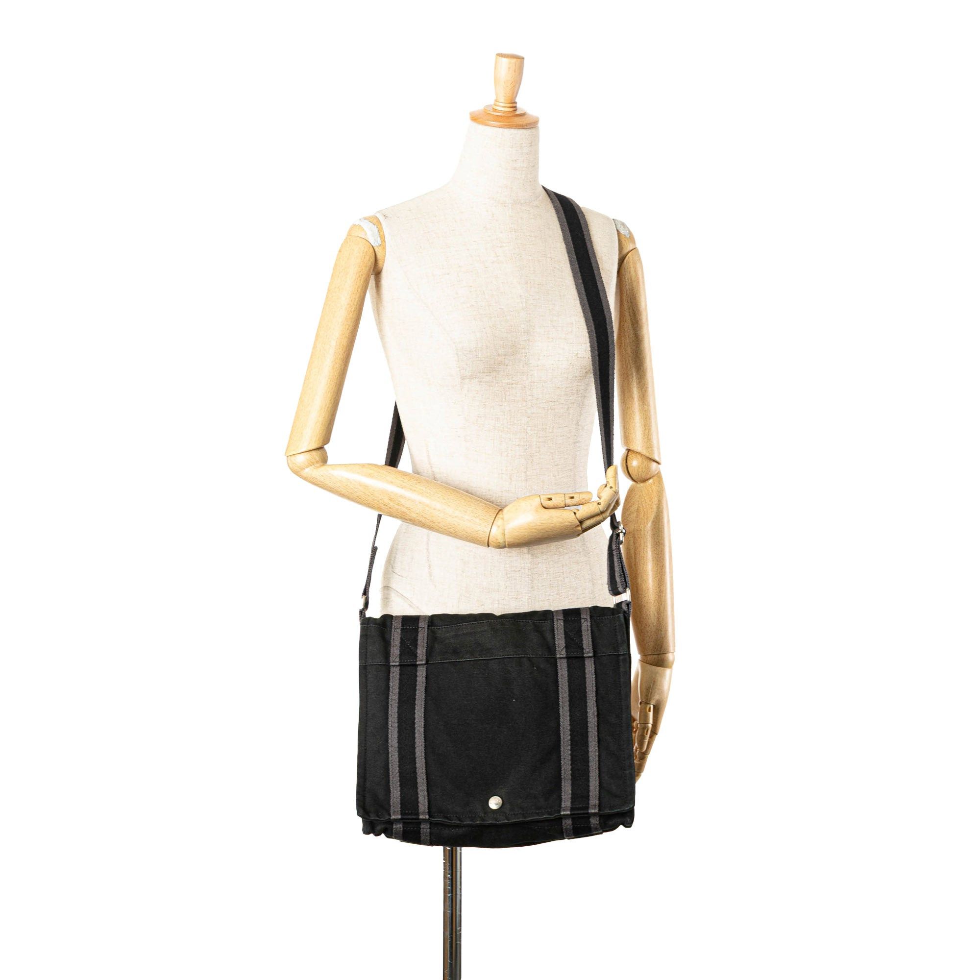 Hermes Hermès Canvas Fourre Tout Besace PM Black Size ONE SIZE - 11 Thumbnail
