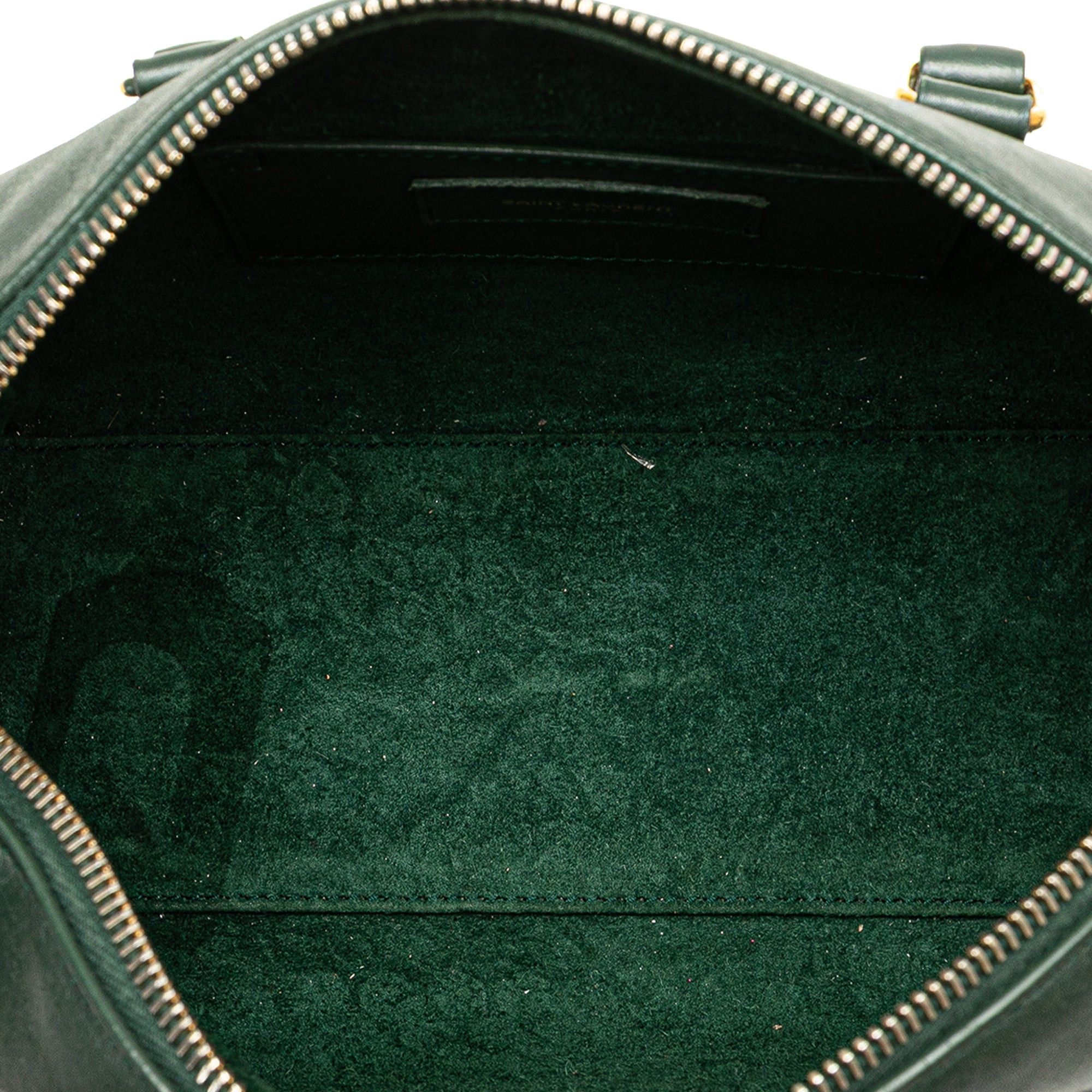 Saint Laurent Paris Saint Laurent Baby Leather Classic Duffle Satchel Green Size ONE SIZE - 4 Thumbnail