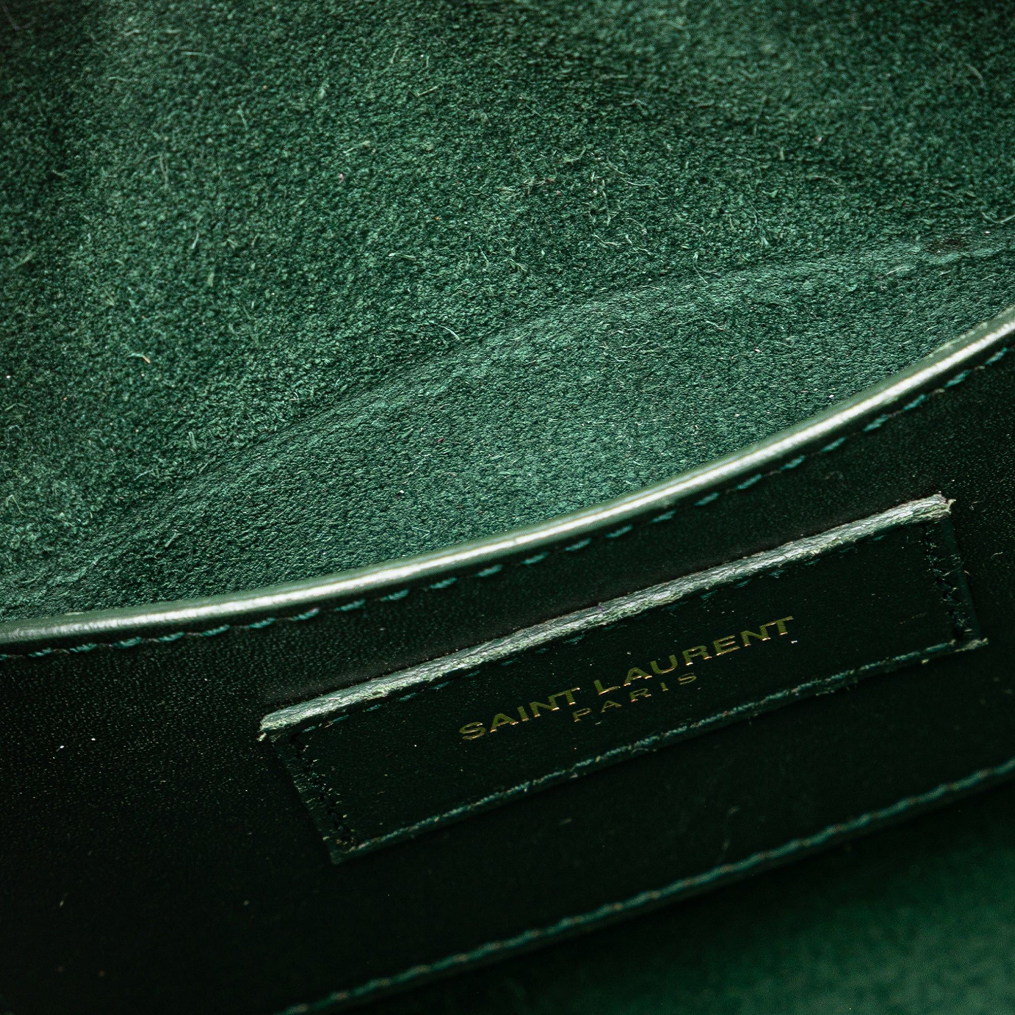 Saint Laurent Paris Saint Laurent Baby Leather Classic Duffle Satchel Green Size ONE SIZE - 7 Thumbnail