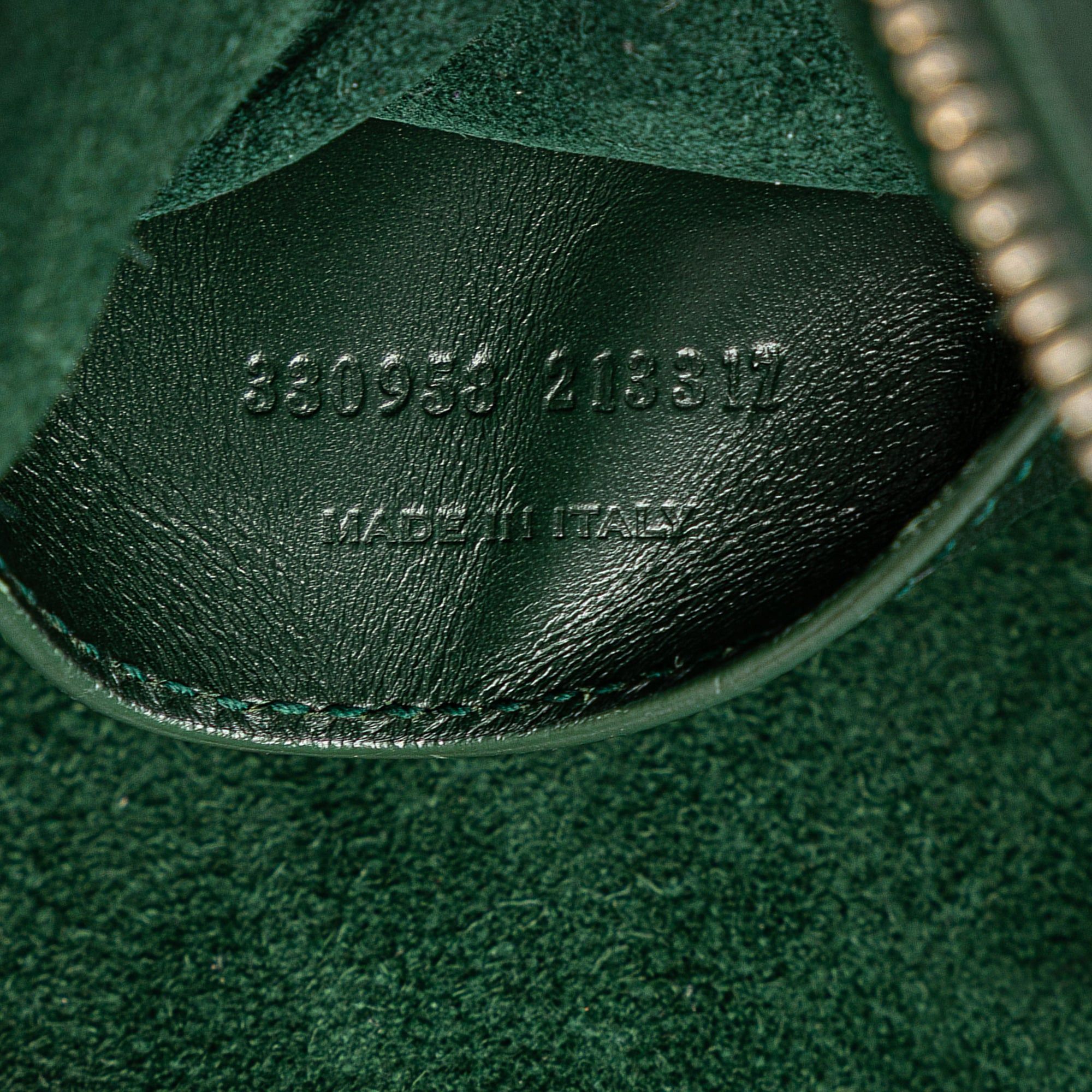 Saint Laurent Paris Saint Laurent Baby Leather Classic Duffle Satchel Green Size ONE SIZE - 6 Thumbnail