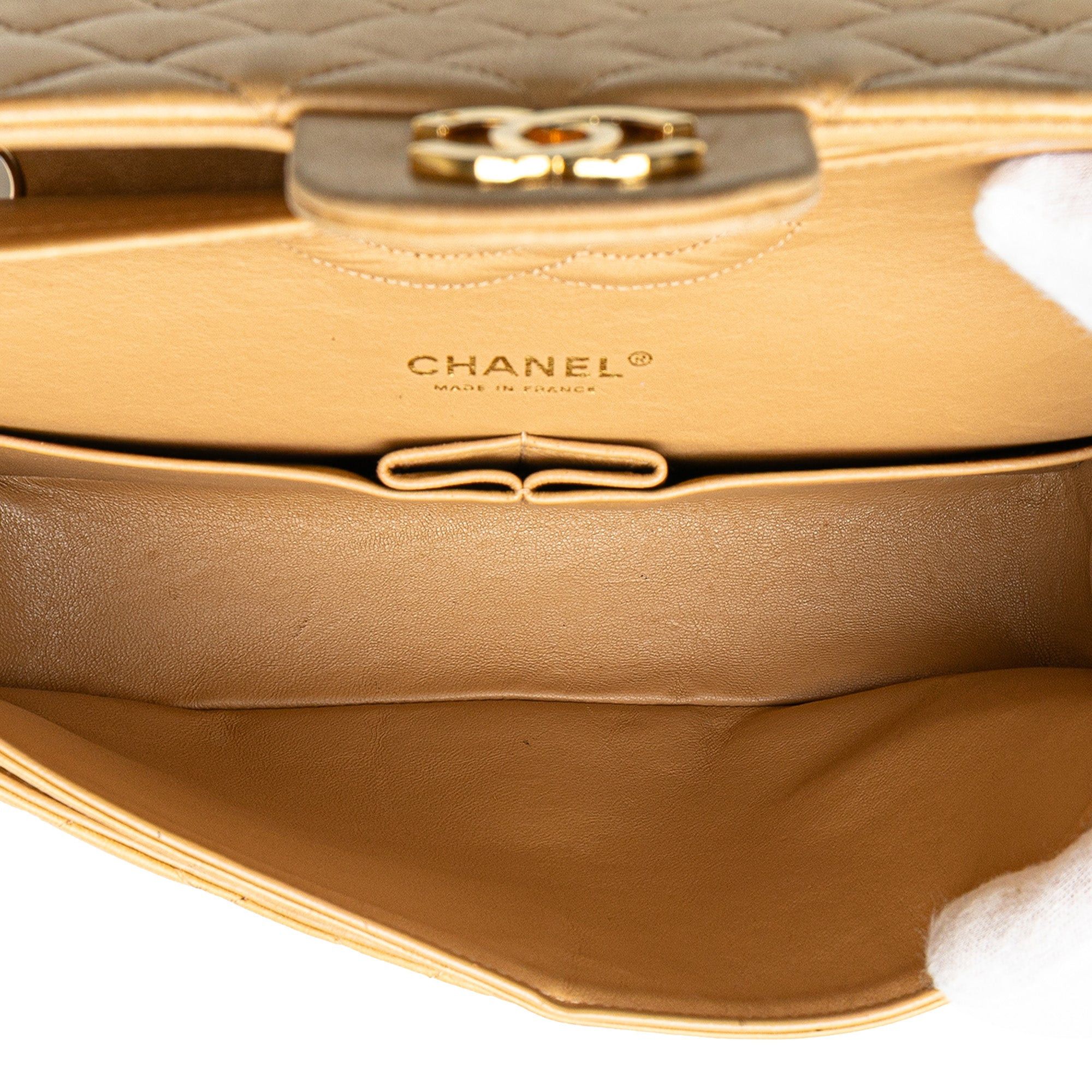 Chanel Chanel Medium Classic Lambskin Double Flap Brown Size ONE SIZE - 4 Thumbnail