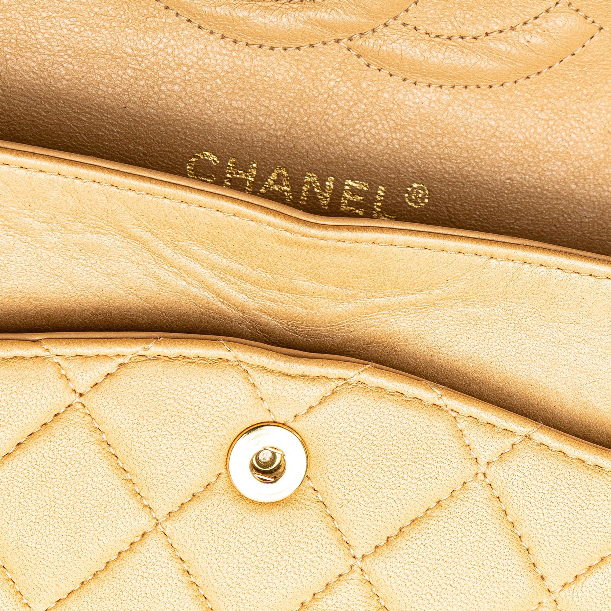 Chanel Chanel Medium Classic Lambskin Double Flap Brown Size ONE SIZE - 7 Thumbnail