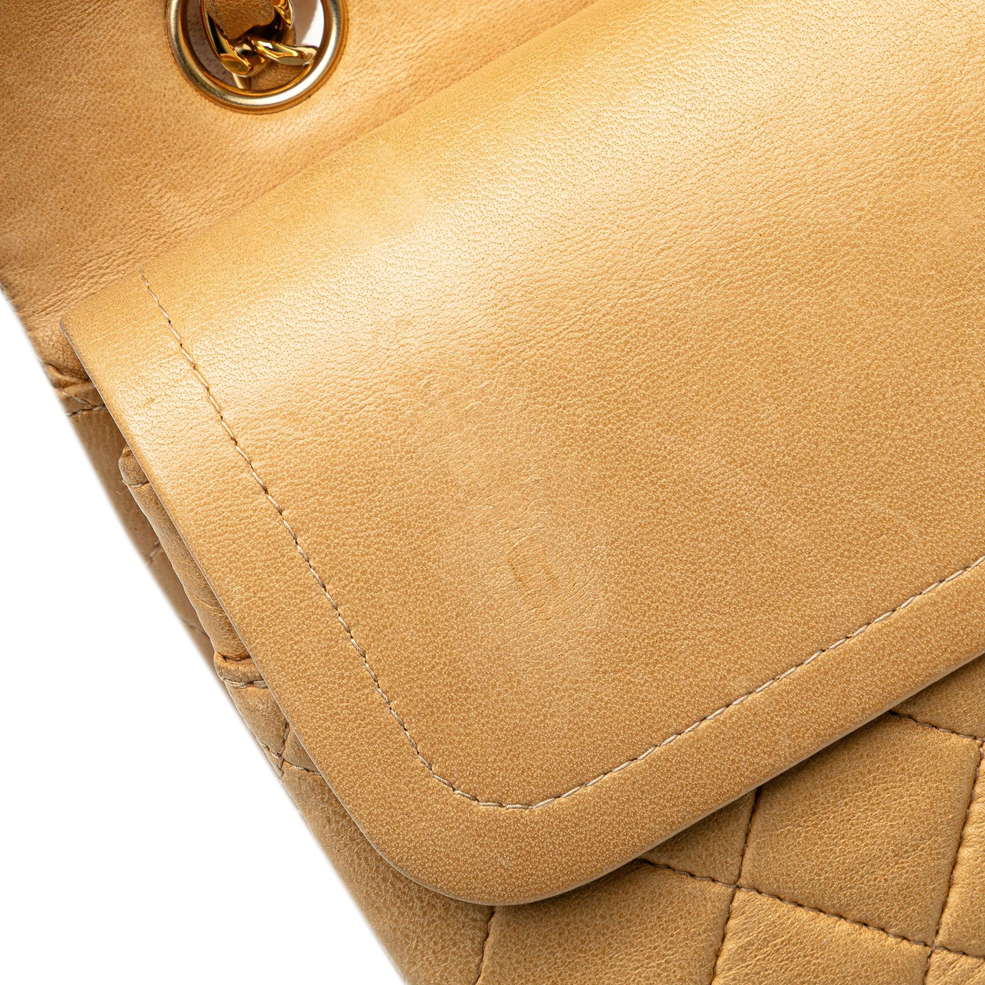 Chanel Chanel Medium Classic Lambskin Double Flap Brown Size ONE SIZE - 12 Thumbnail
