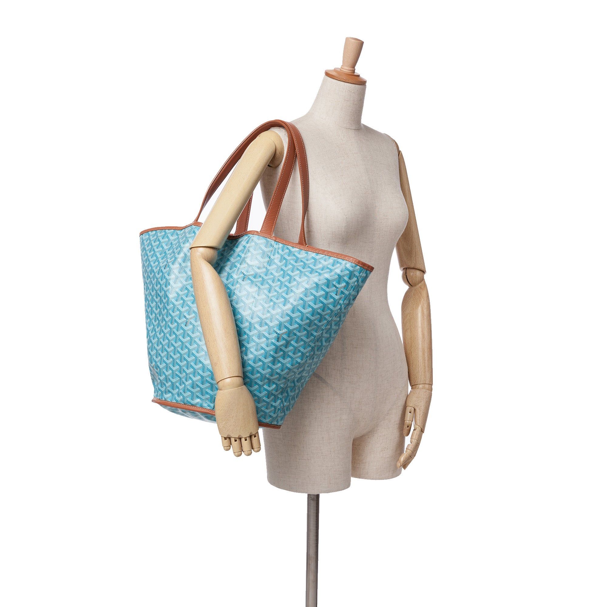 Goyard Goyard Goyardine Reversible Belharra Tote Blue Size ONE SIZE - 6 Thumbnail