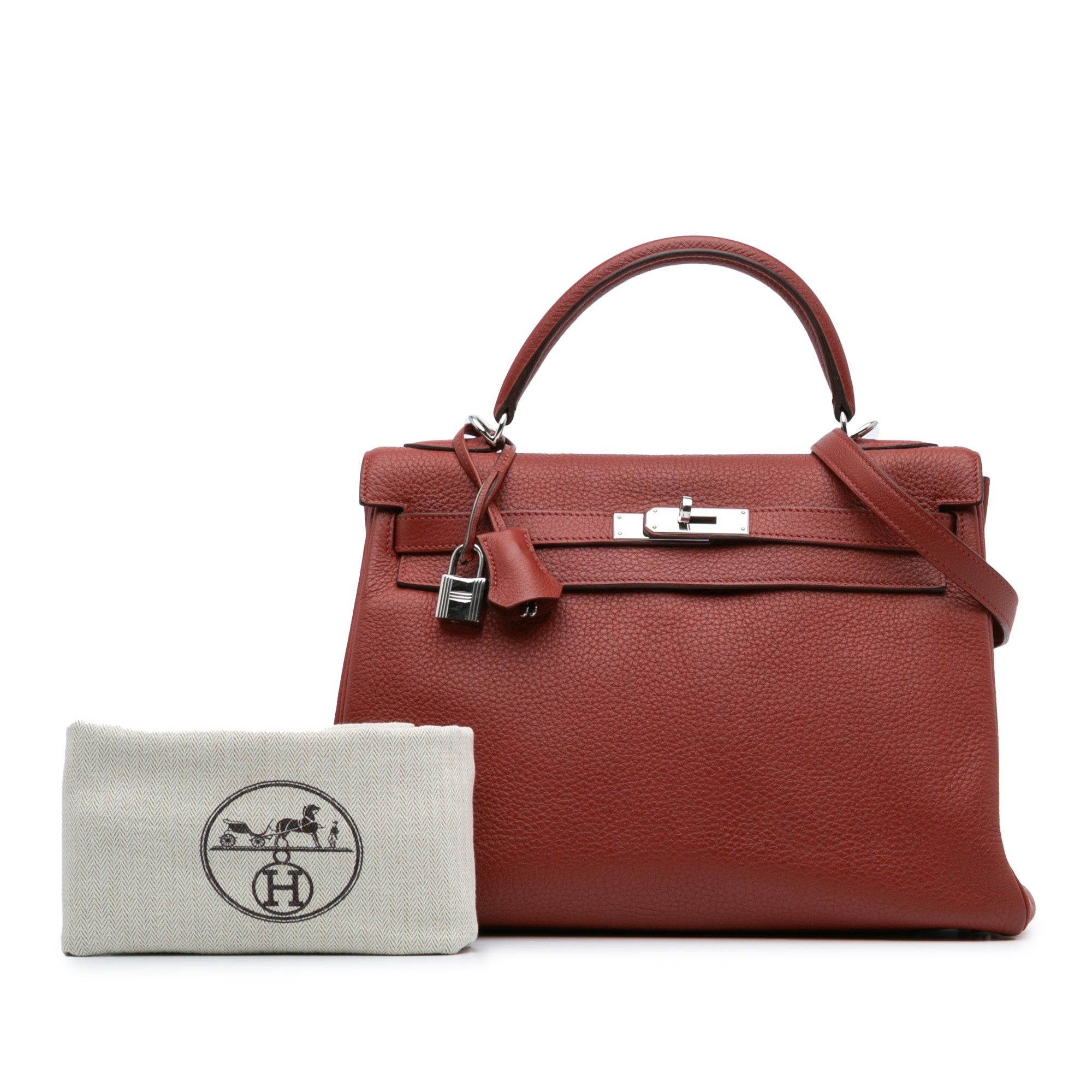 Hermes Hermès Clemence Kelly II Retourne 32 Red Size ONE SIZE - 10 Thumbnail