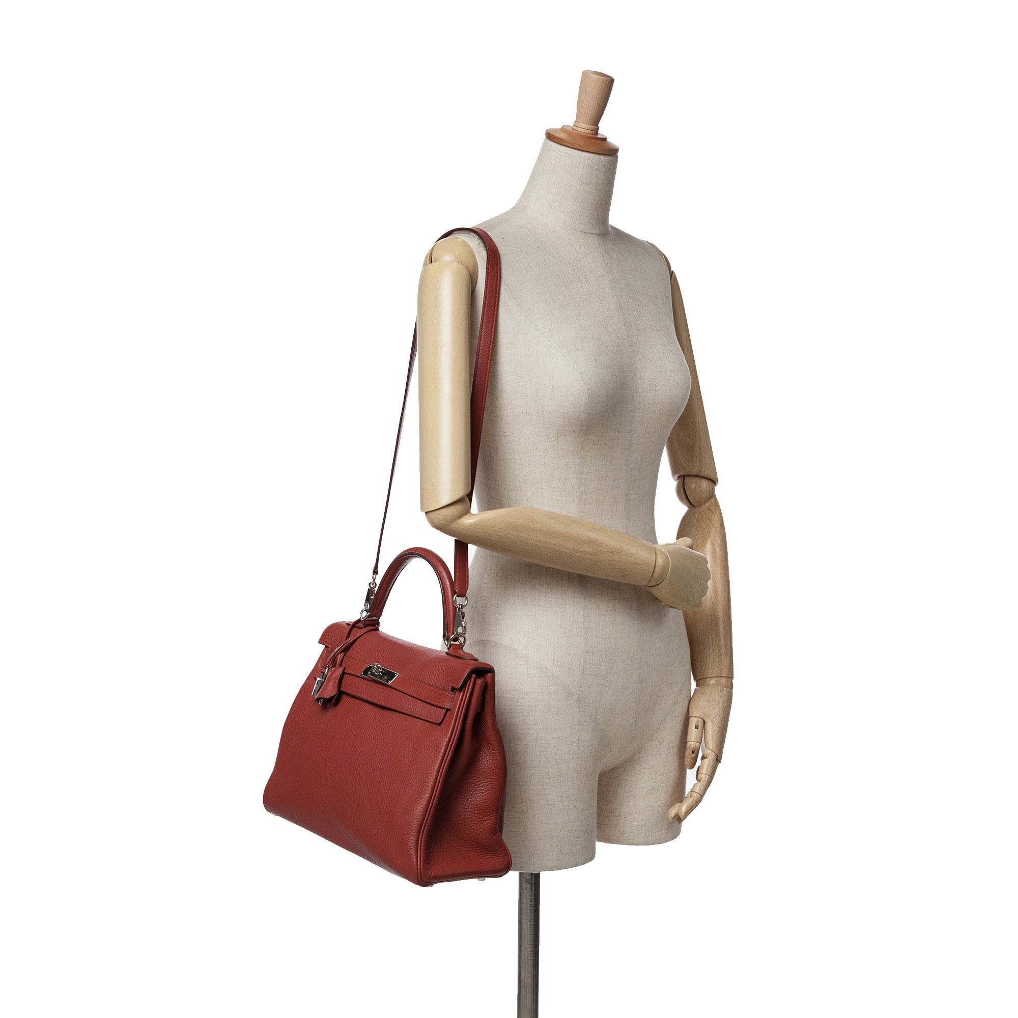 Hermes Hermès Clemence Kelly II Retourne 32 Red Size ONE SIZE - 9 Thumbnail