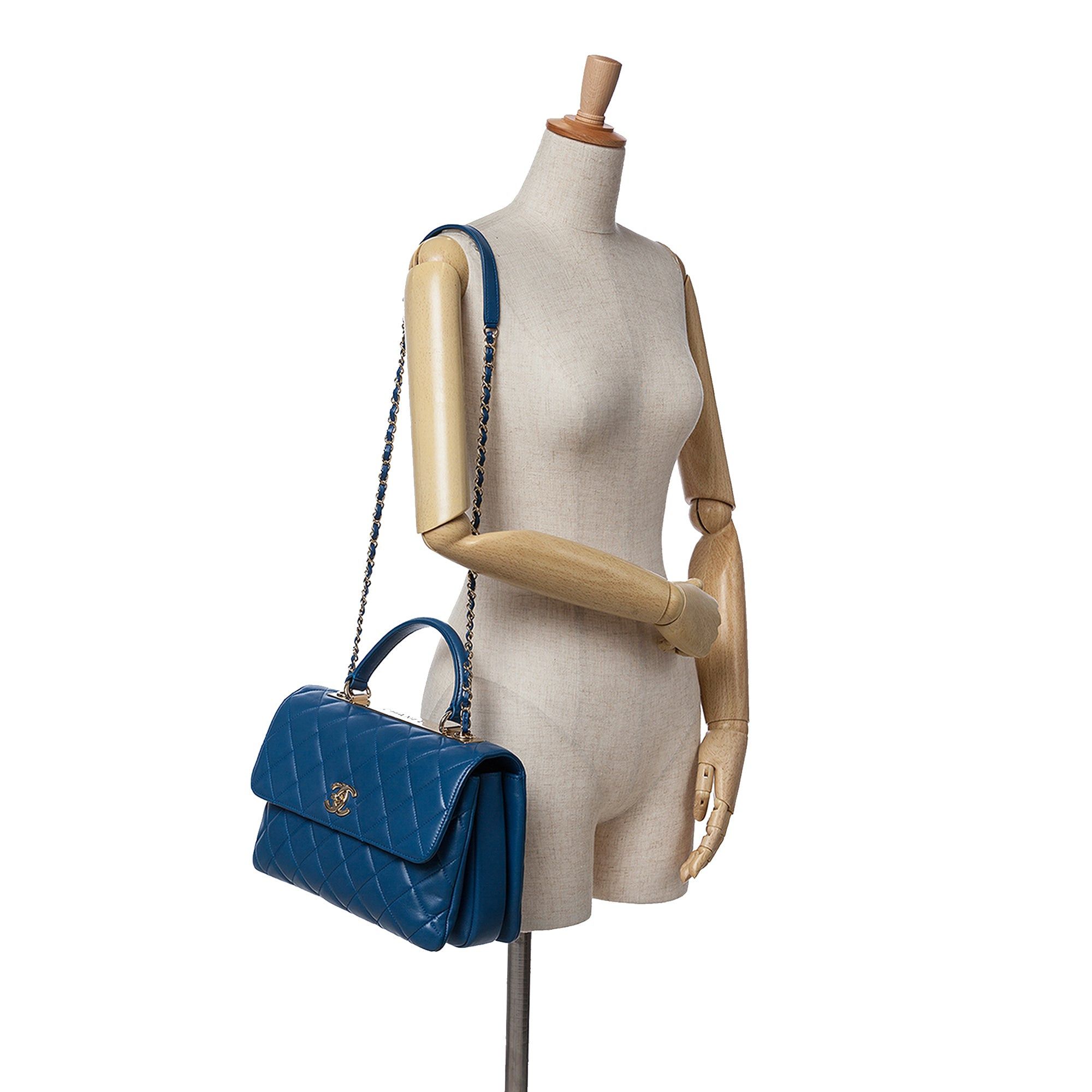 Chanel Chanel Medium Lambskin Trendy CC Flap Blue Size ONE SIZE - 9 Thumbnail