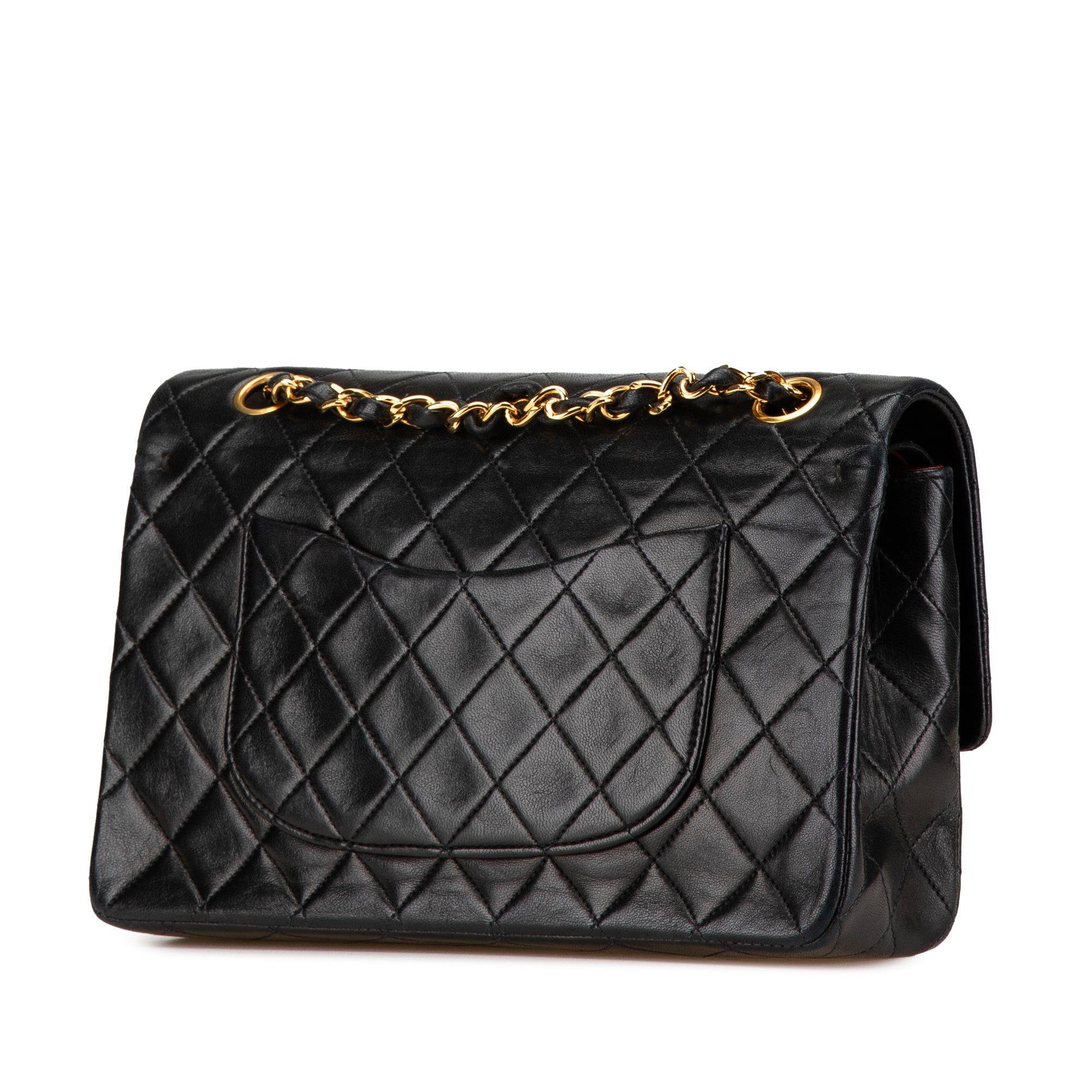 Chanel Chanel Medium Classic Lambskin Double Flap Black Size ONE SIZE - 2 Thumbnail