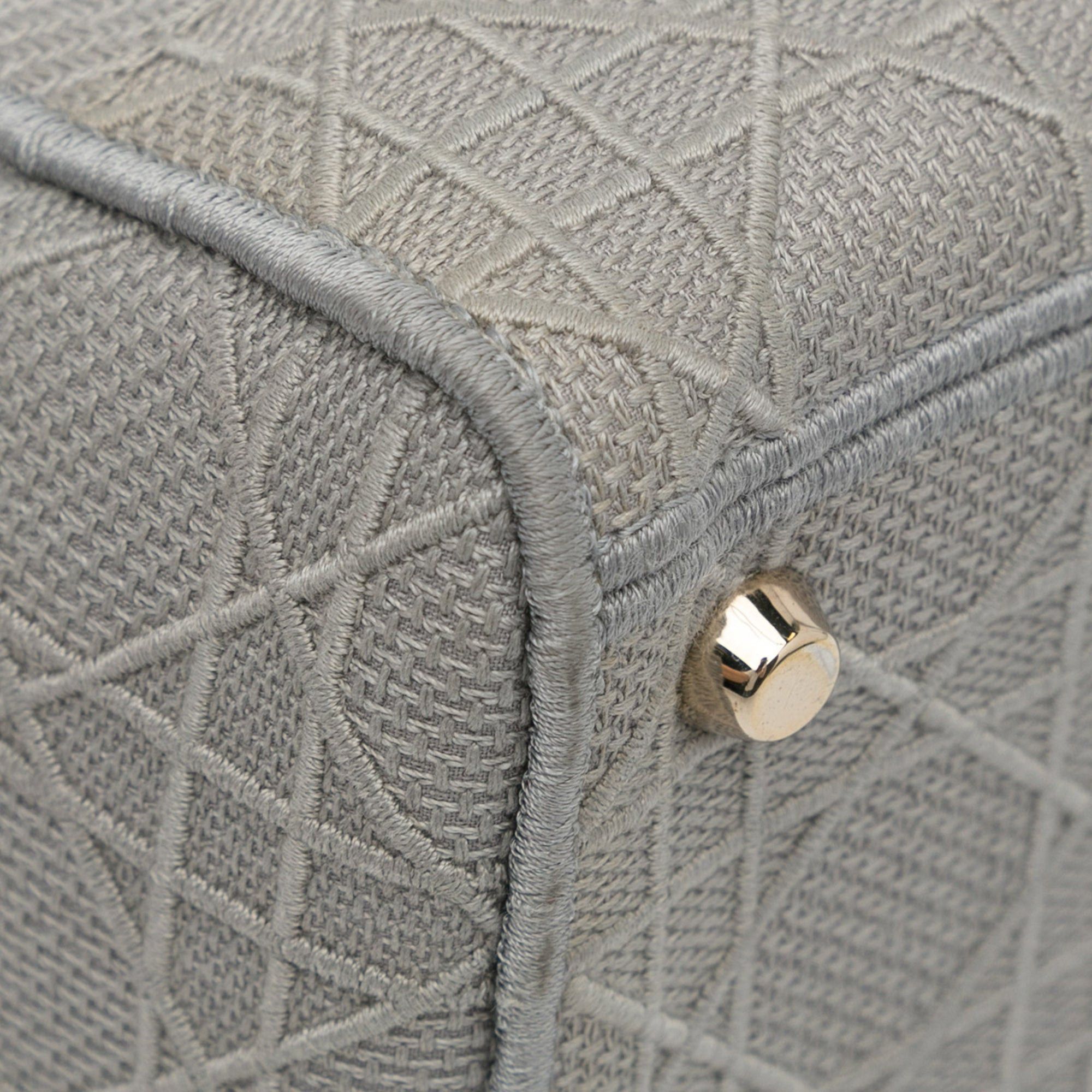 Dior Dior Medium Canvas Cannage Lady D Lite Gray Size ONE SIZE - 17 Thumbnail