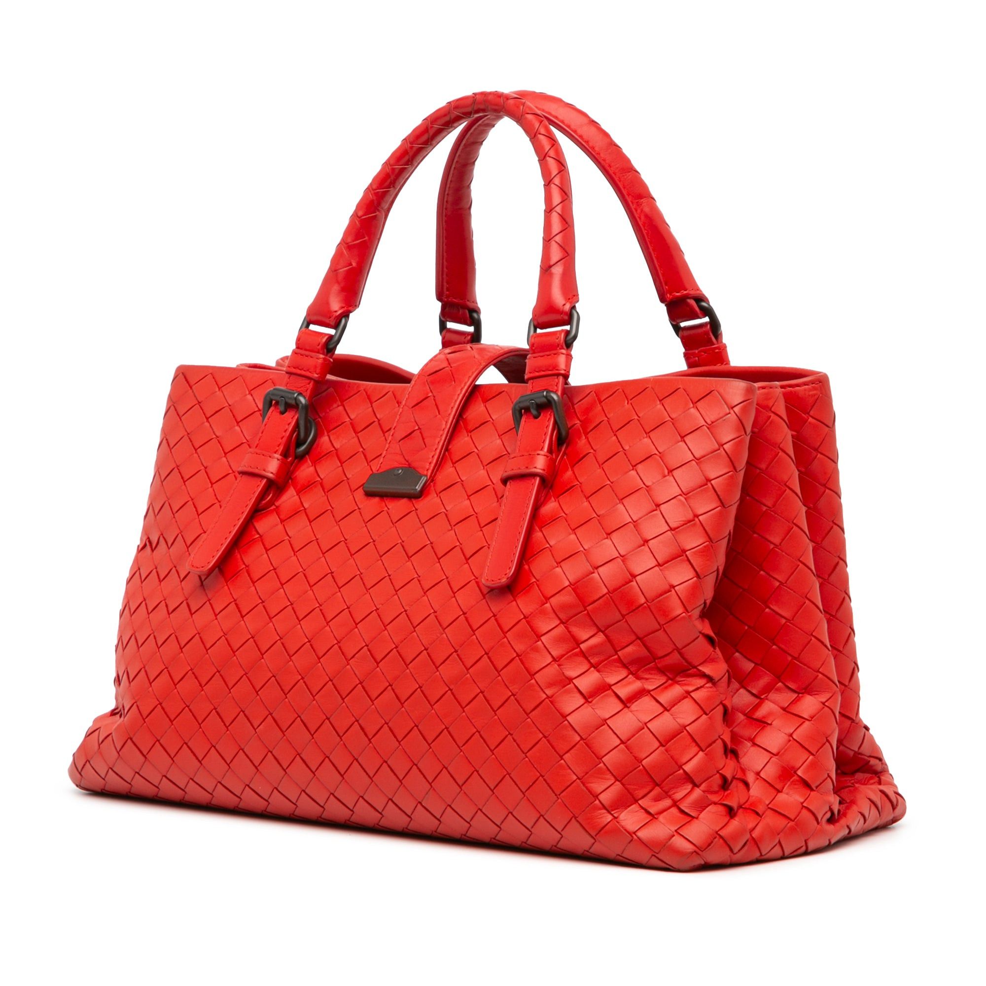 Bottega Veneta Bottega Veneta Small Intrecciato Roma Red Size ONE SIZE - 2 Thumbnail