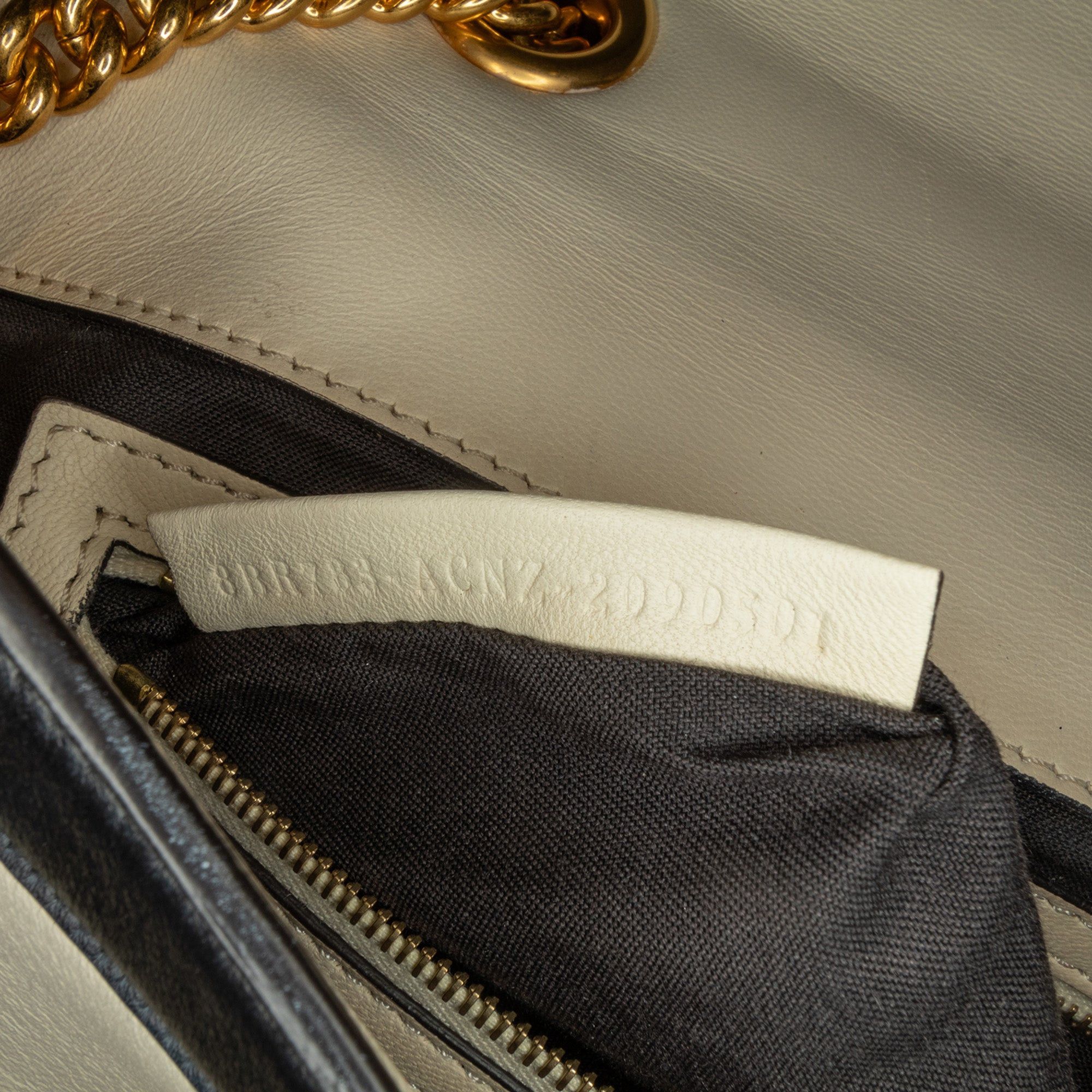 Fendi Fendi Bicolor Leather Chain Baguette White Size ONE SIZE - 5 Thumbnail
