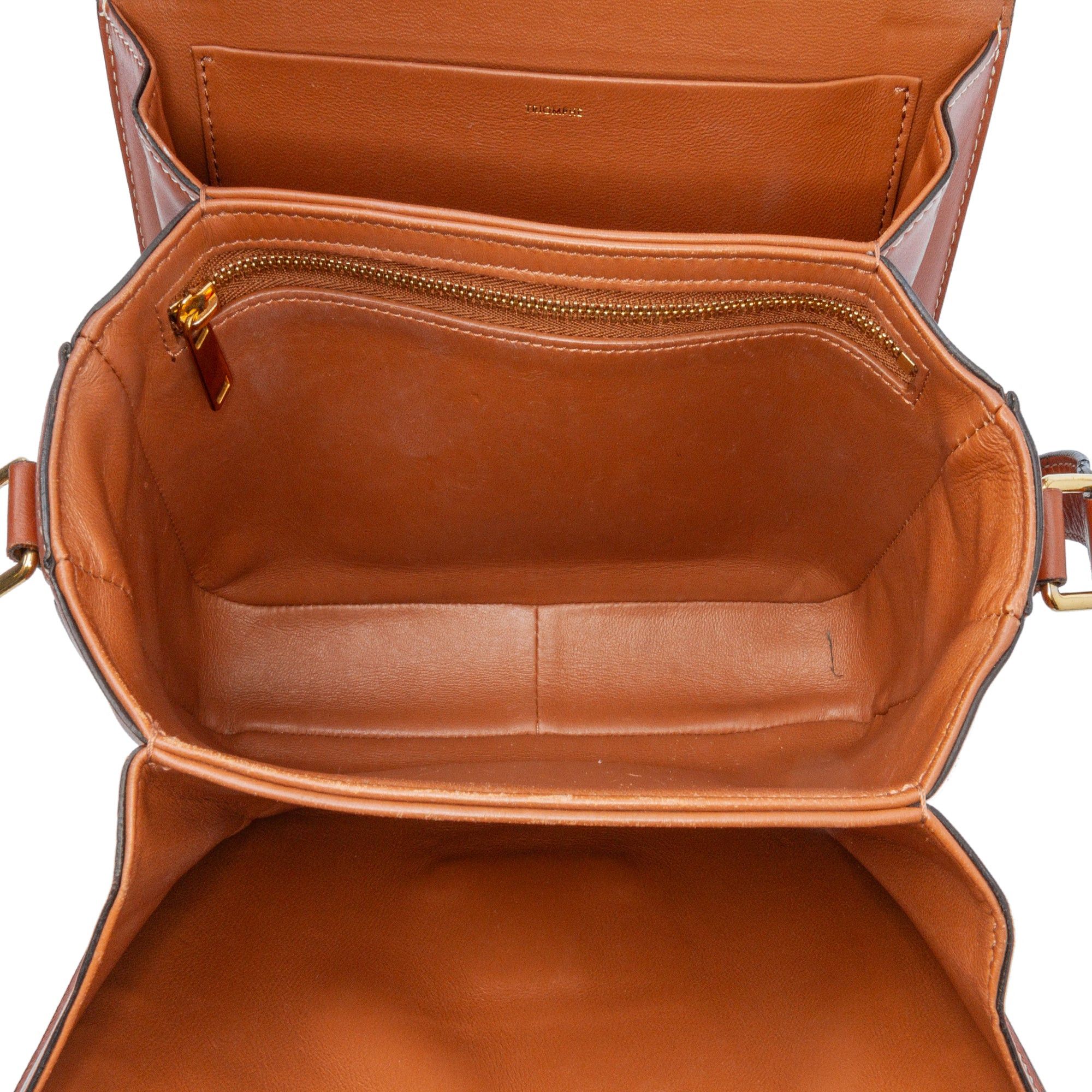 Celine Celine Classique Coated Canvas Triomphe Crossbody Brown Size ONE SIZE - 4 Thumbnail