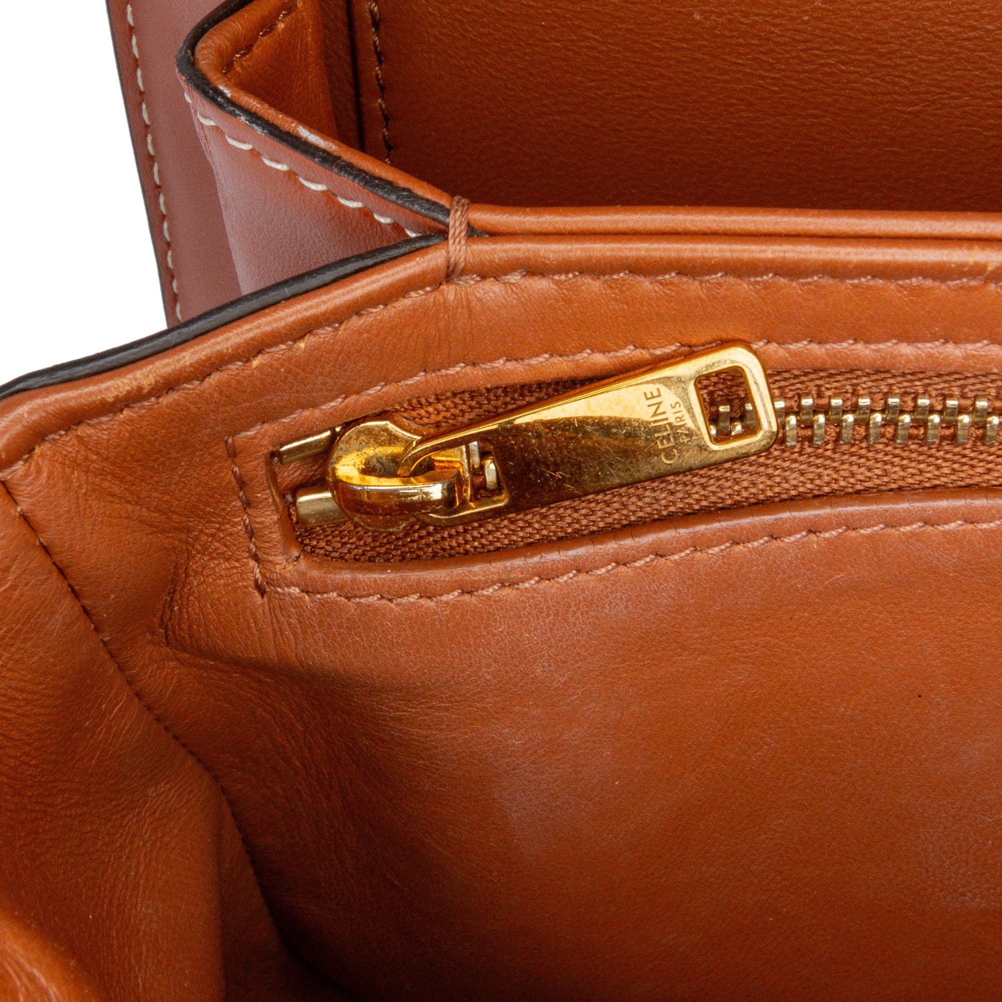 Celine Celine Classique Coated Canvas Triomphe Crossbody Brown Size ONE SIZE - 9 Thumbnail