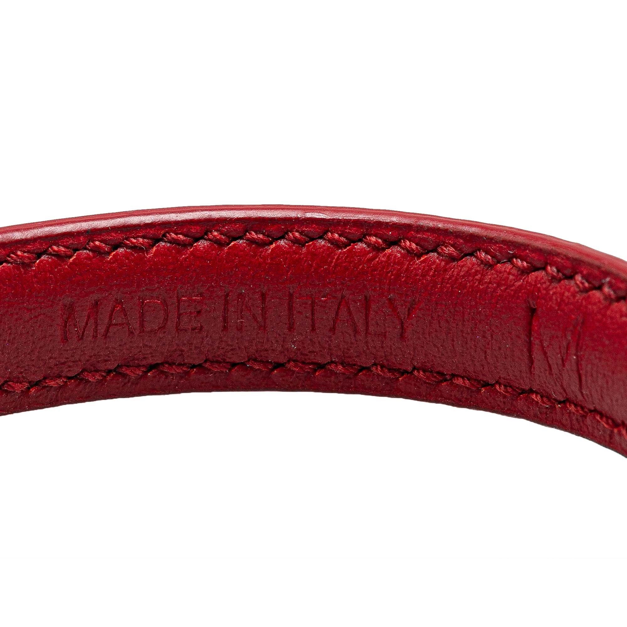 Prada Prada Saffiano Leather Bracelet Red Size ONE SIZE - 4 Thumbnail