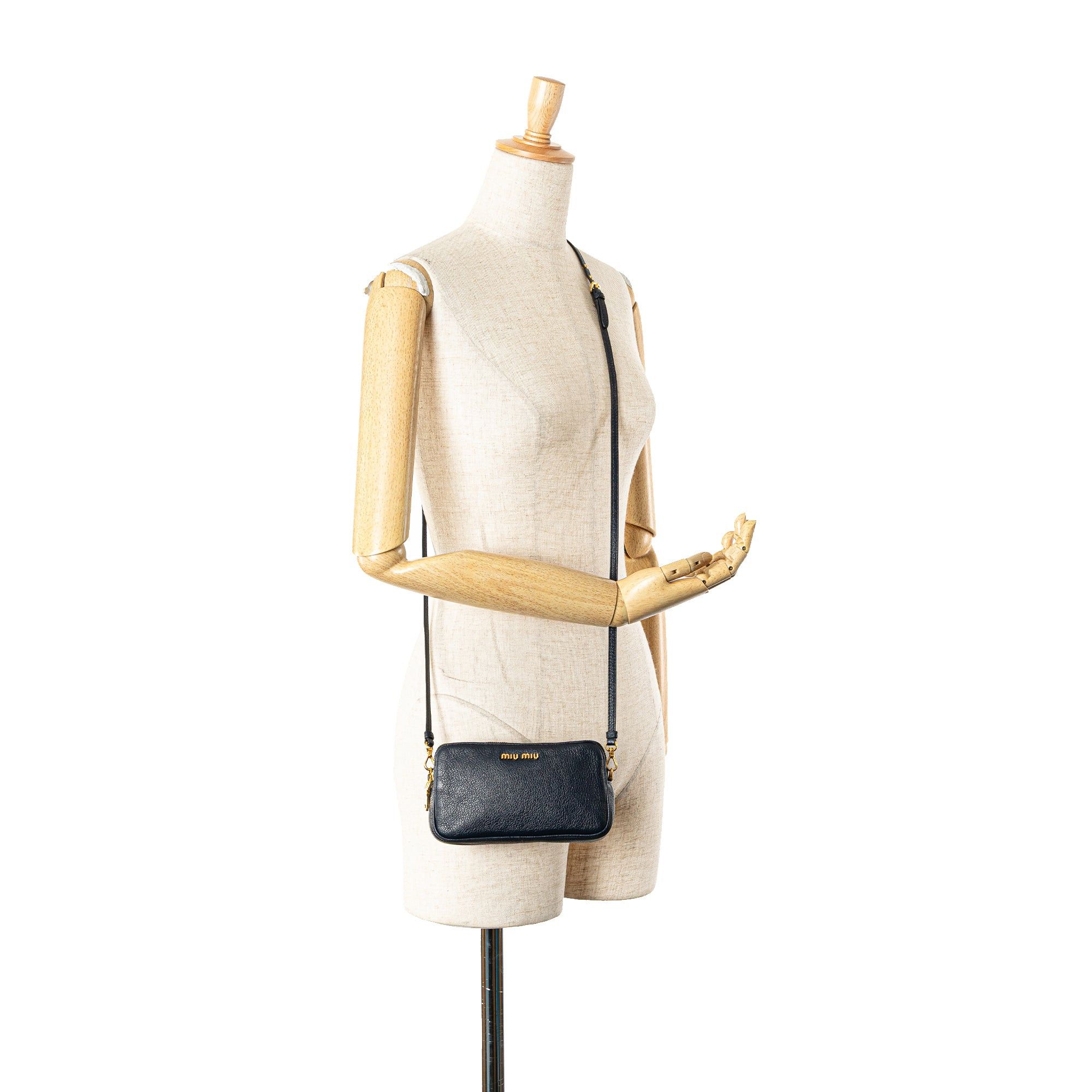 Miu Miu Miu Miu Madras Double Zip Camera Bag Blue Size ONE SIZE - 12 Thumbnail