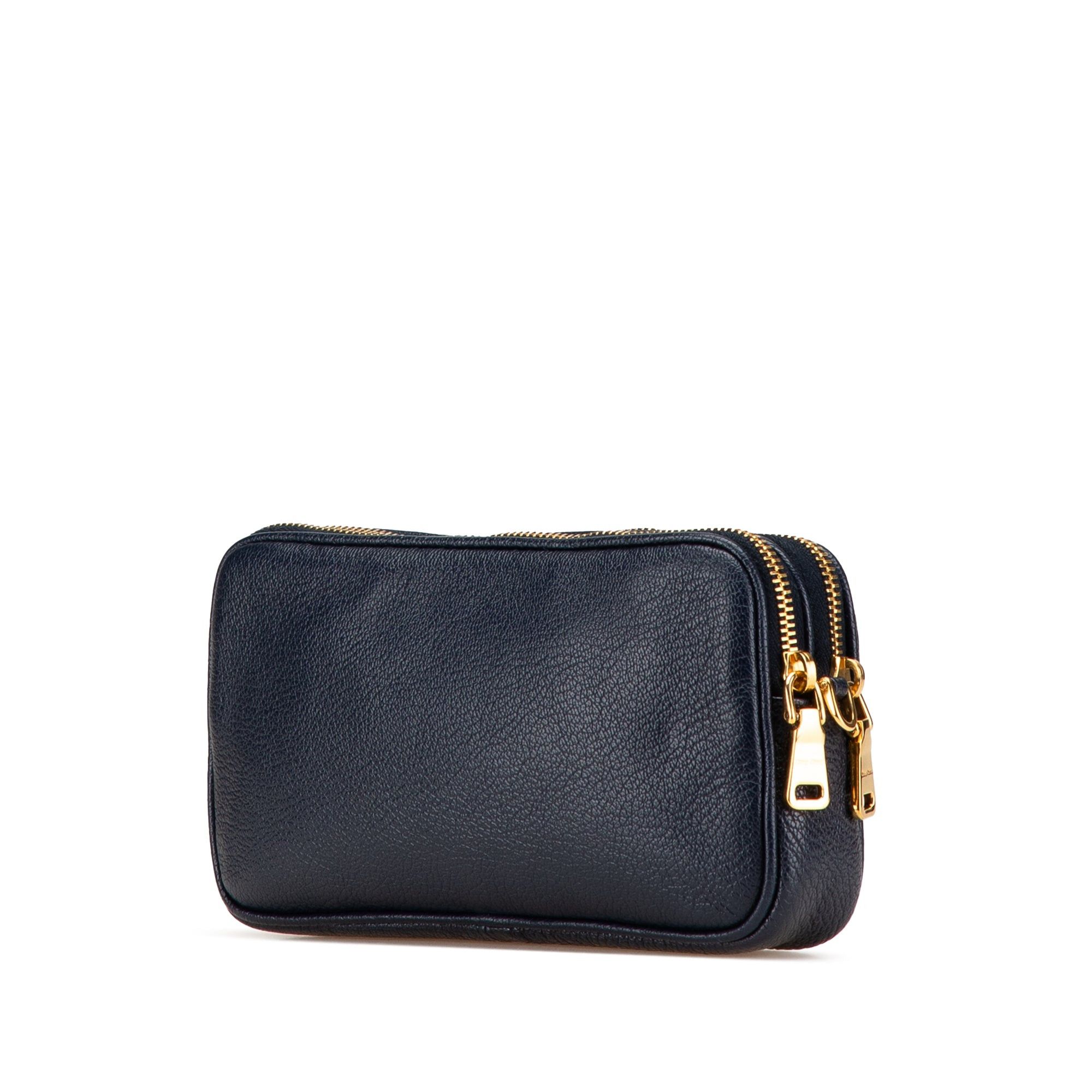 Miu Miu Miu Miu Madras Double Zip Camera Bag Blue Size ONE SIZE - 2 Thumbnail