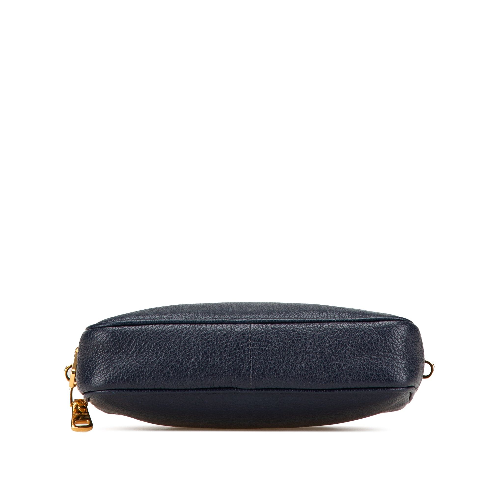 Miu Miu Miu Miu Madras Double Zip Camera Bag Blue Size ONE SIZE - 3 Thumbnail