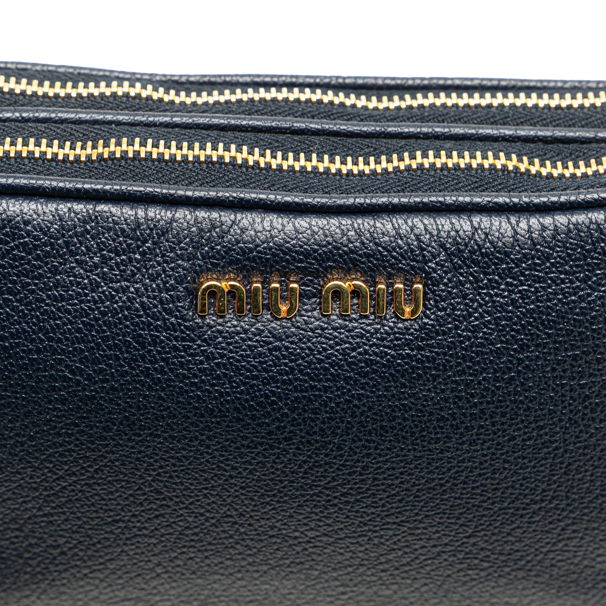 Miu Miu Miu Miu Madras Double Zip Camera Bag Blue Size ONE SIZE - 9 Thumbnail