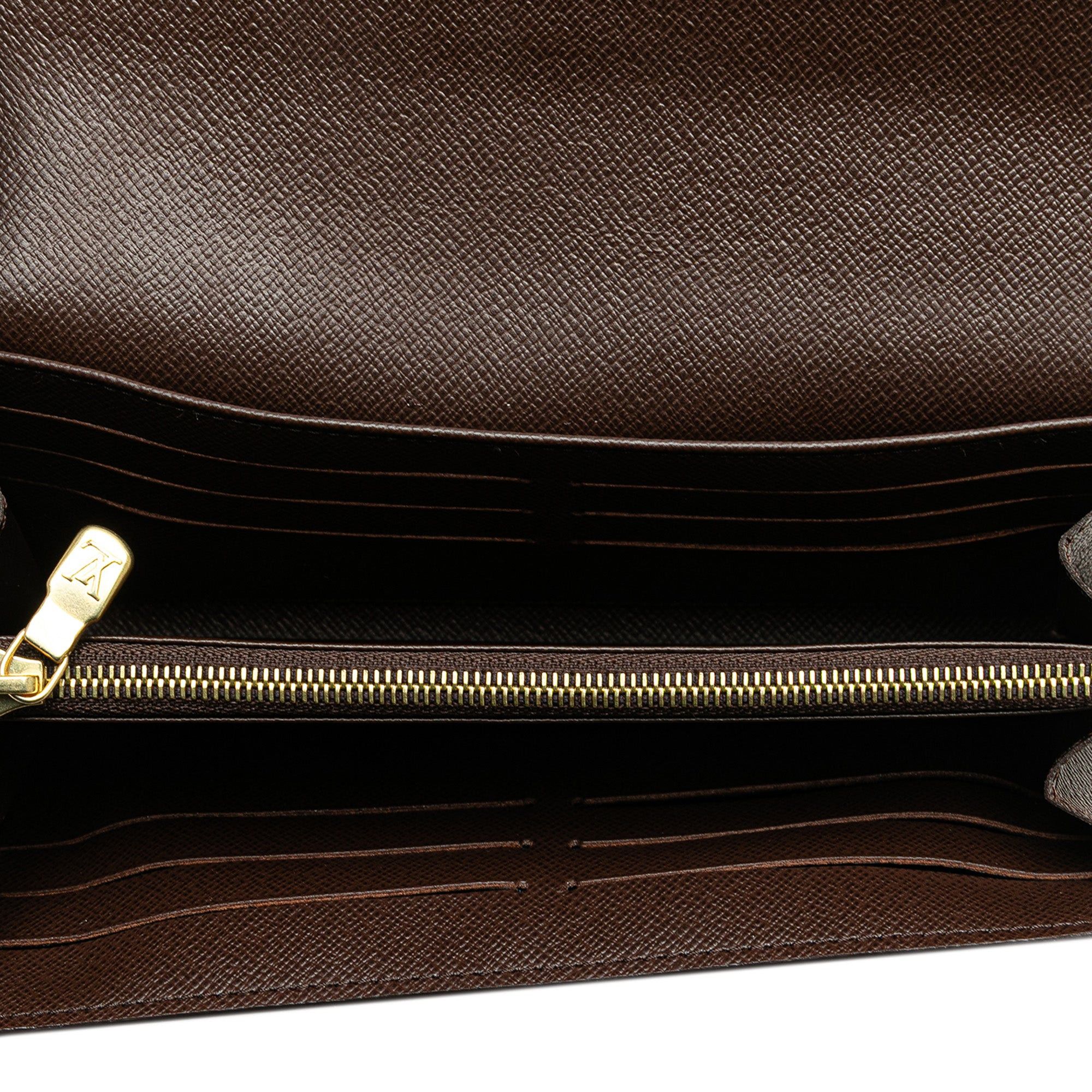 Louis Vuitton Louis Vuitton Damier Ebene Sarah Wallet Brown Size ONE SIZE - 4 Thumbnail